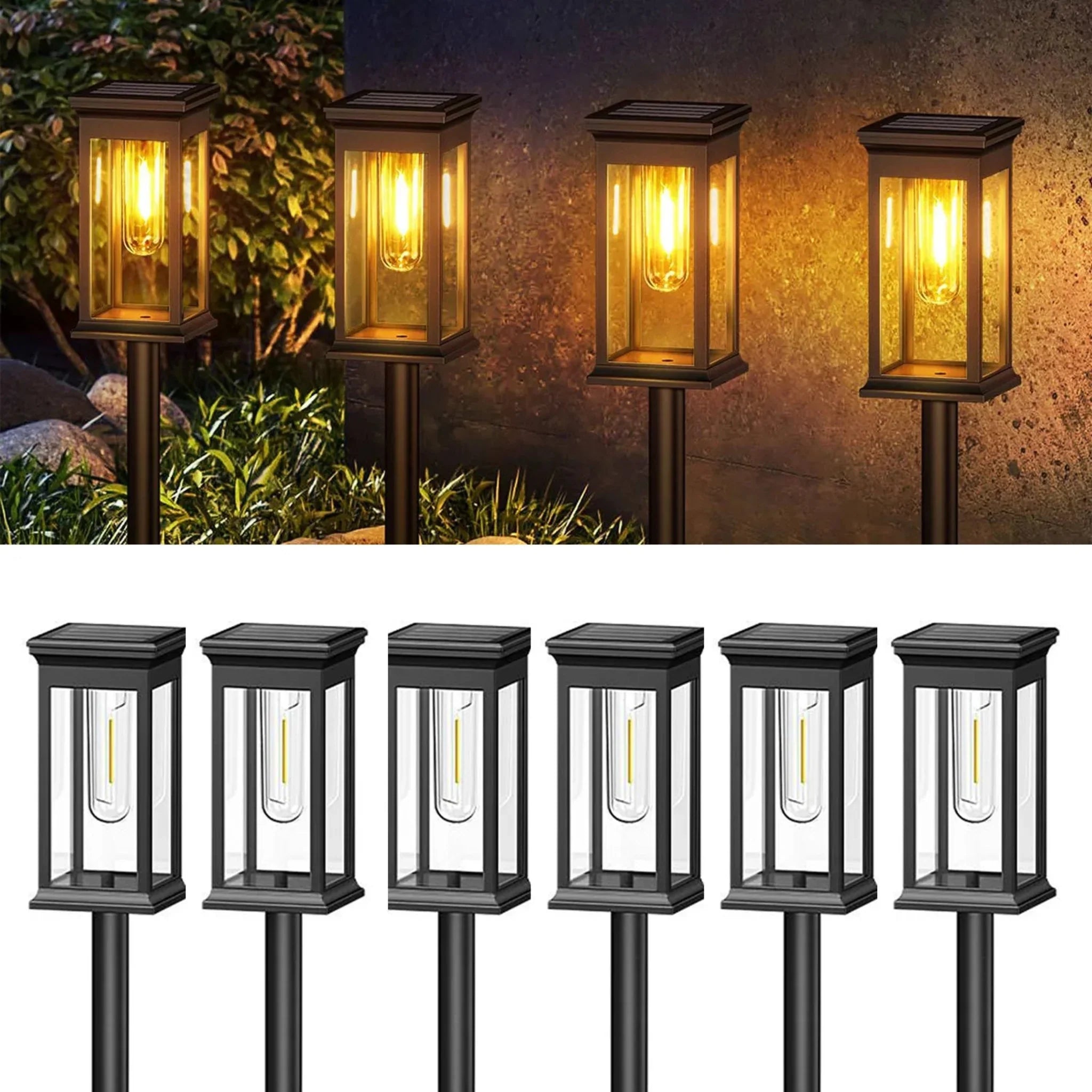 Solsti Solar Outdoor Path Lights 2700K Warm White, Landscape Pathway Lighting, Garden