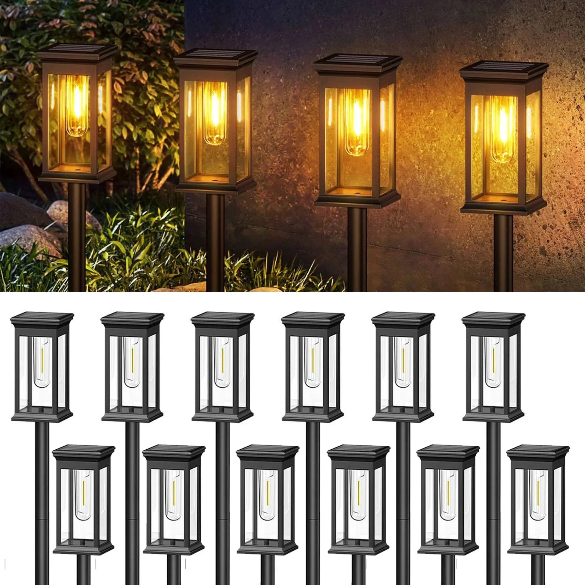 Solsti Solar Outdoor Path Lights 2700K Warm White, Landscape Pathway Lighting, Garden