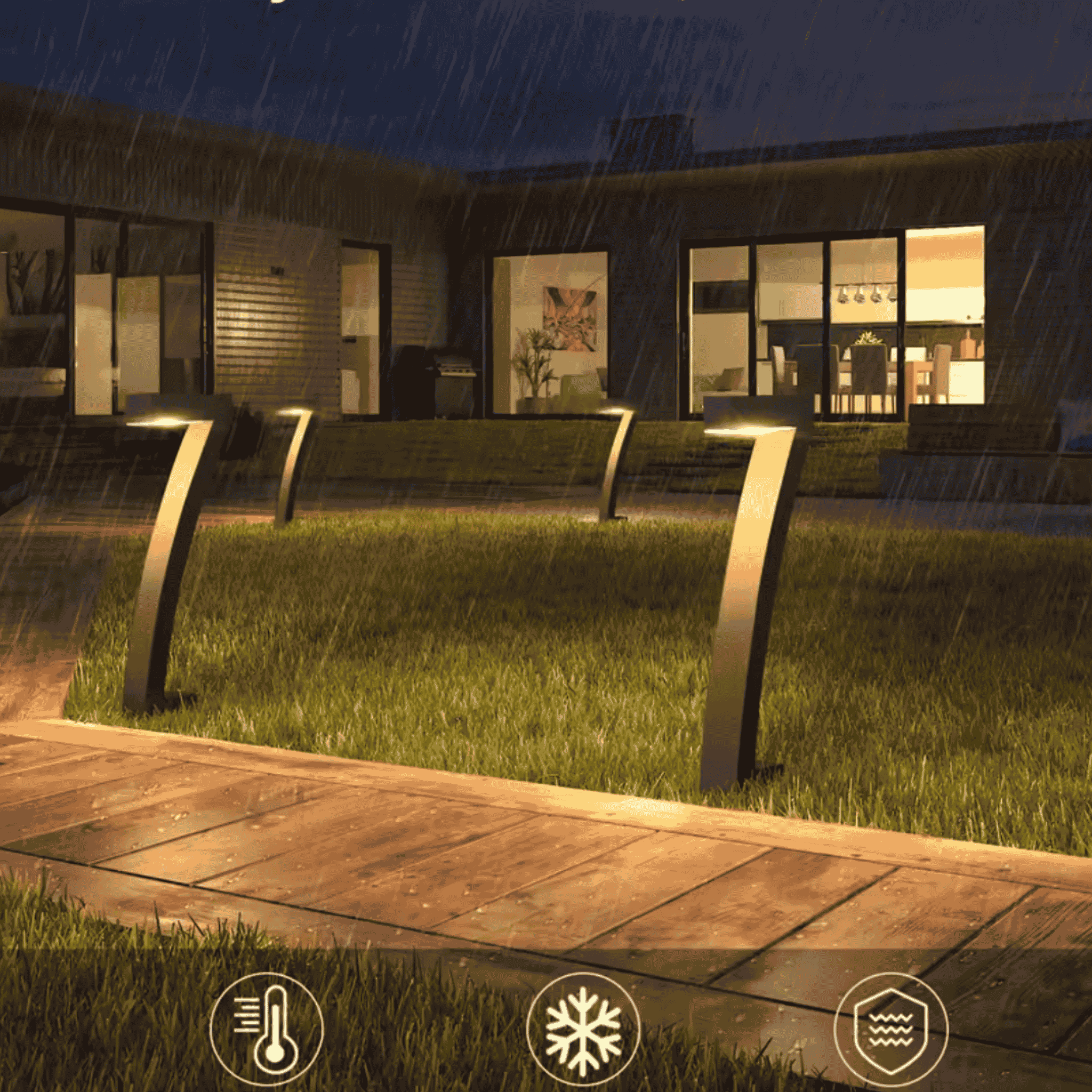 Solsti Solar Garden Path Lights Outdoor Warm White, Landscape Pathway Lighting, 2700K