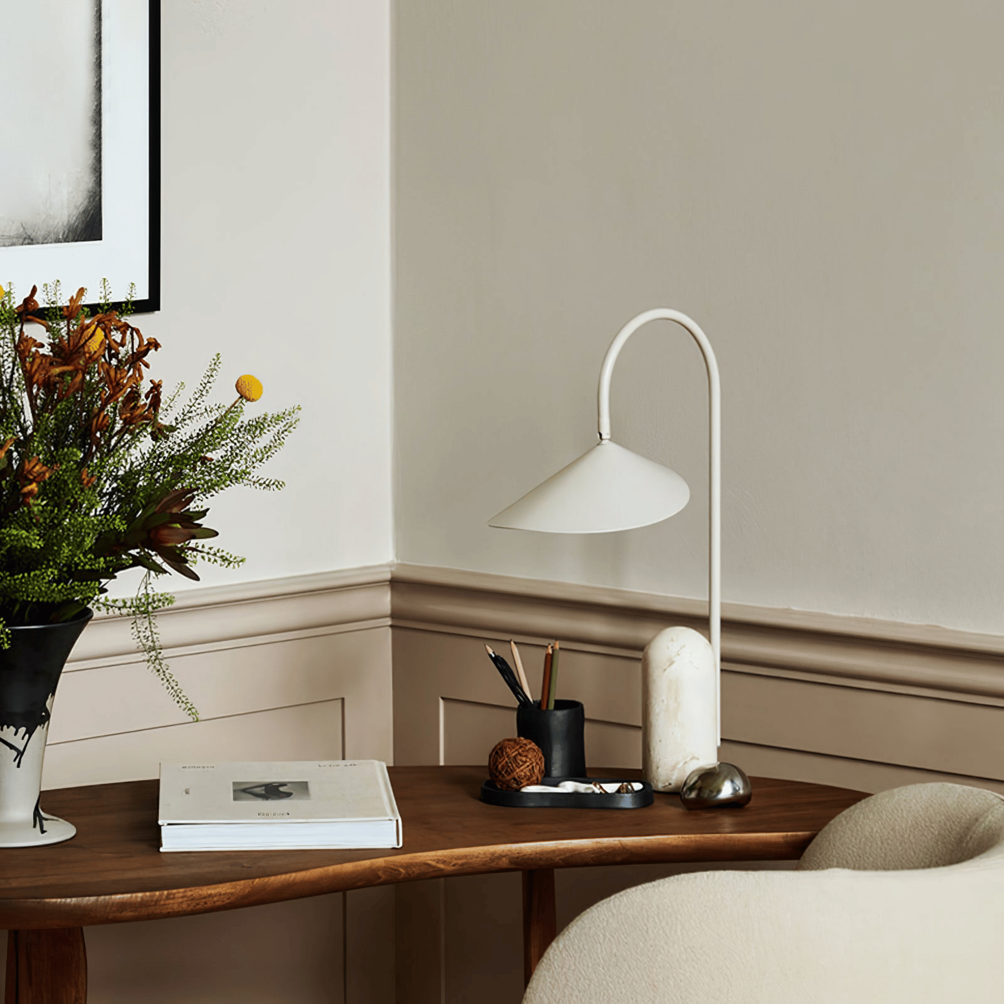 Nordic Marble Arc Table Lamp Minimalist Design, Lamps, Solvei Danish