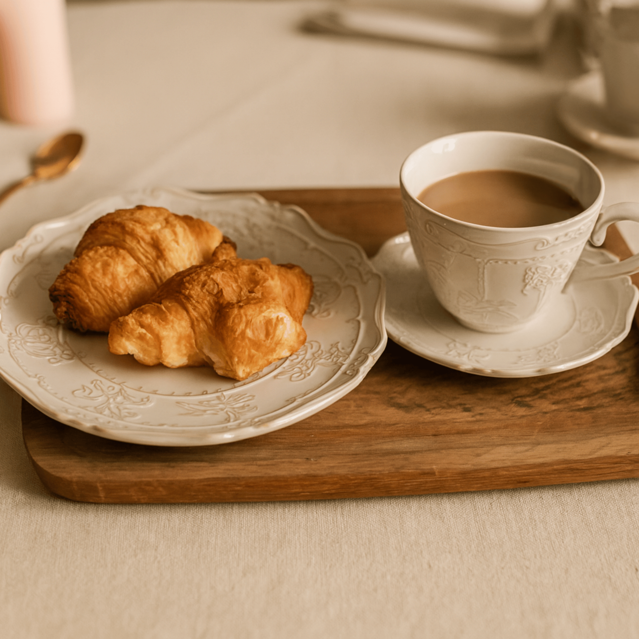 Vintage Ceramic Mug and Saucer Set 6 Pieces Retro, Tea Sets, Solvei Handcrafted