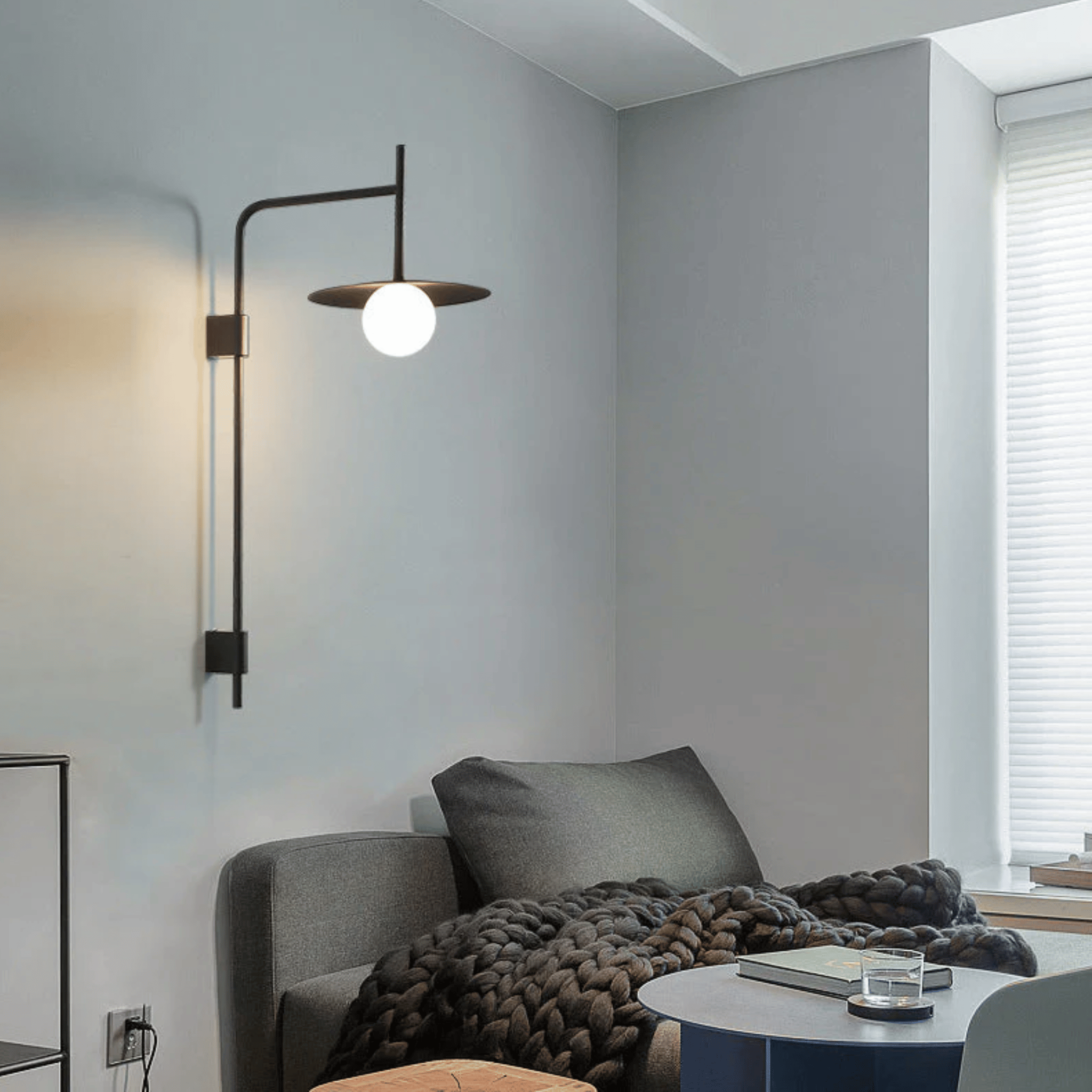 Nordic Dimmable LED Wall Sconce with Touch Dimmer, Light Fixtures, Solvik Frosted Glass