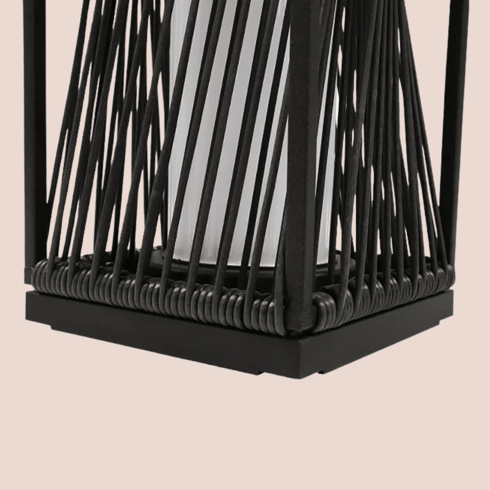 Outdoor Solar Floor Lamp Wicker Brown Weatherproof, Landscape Pathway Lighting, Solvik Dark