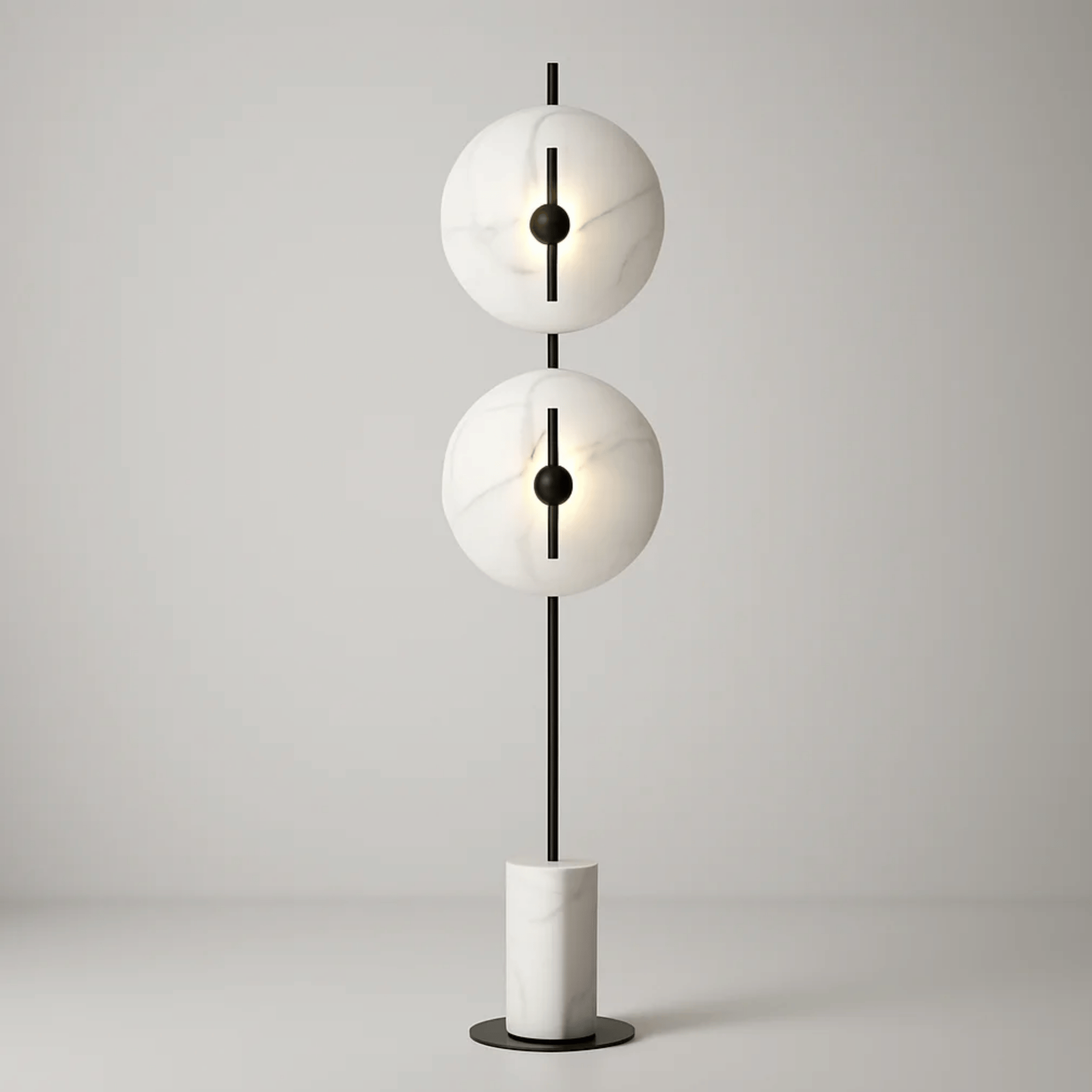 Modern Sculptural Marble Floor Lamp Warm LED Light, Lamps, Stava Base 67