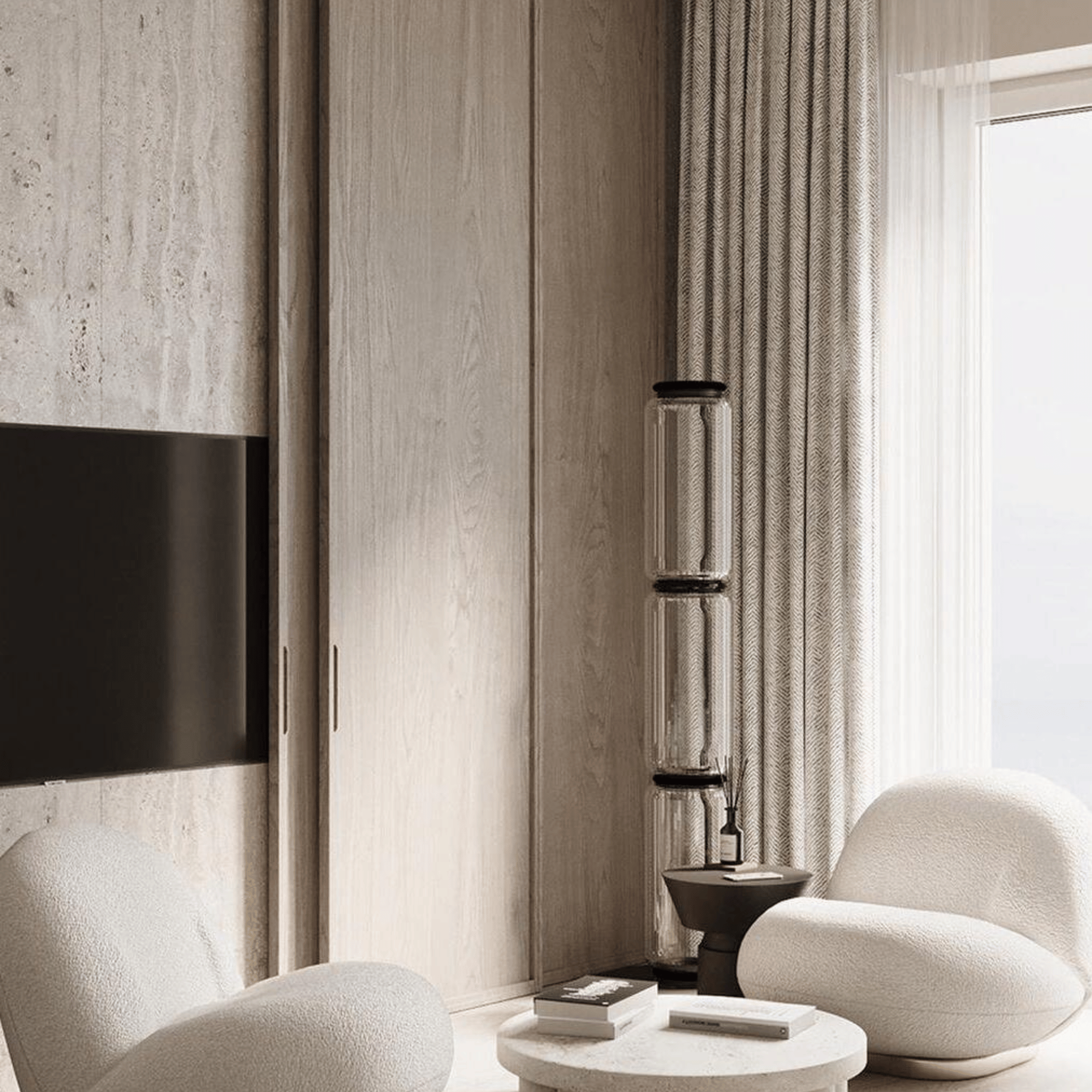 Hand-Blown Glass Column Floor Lamp - Skonne Design, Lamps, Stava Stacked