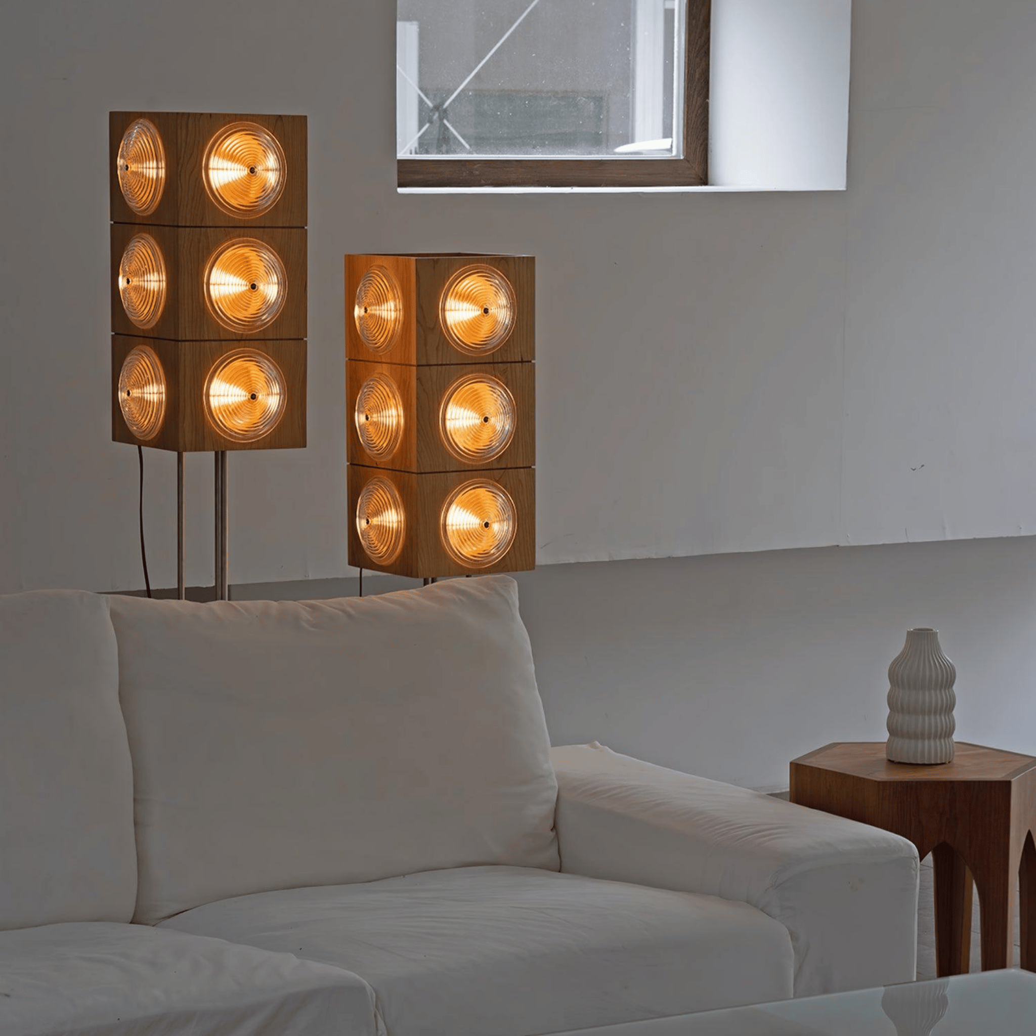 Stavra Dimmable Solid Wood Scandinavian Floor Lamp, Lamps, LED Architectural