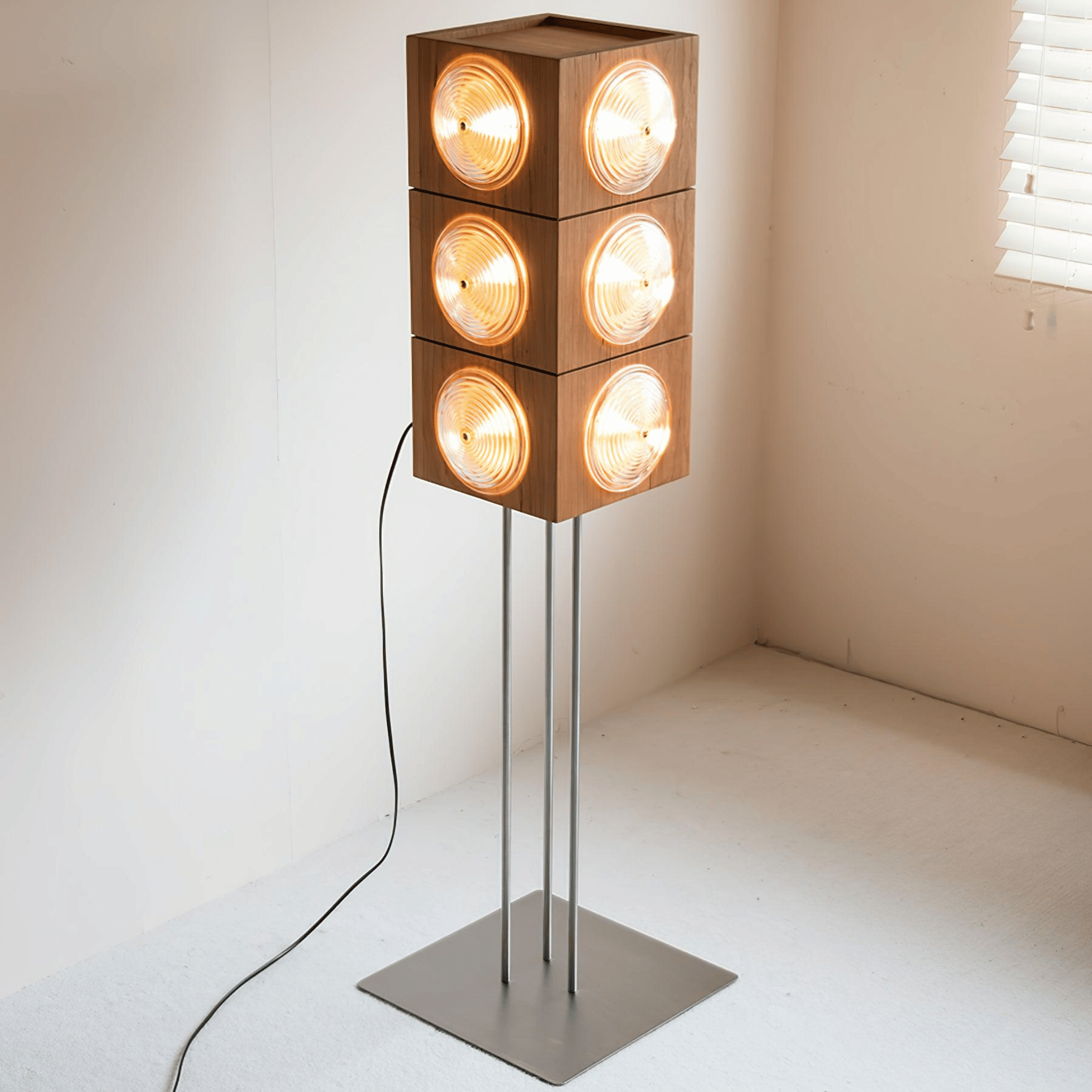 Stavra Dimmable Solid Wood Scandinavian Floor Lamp, Small / Warm Light, Lamps, LED Architectural