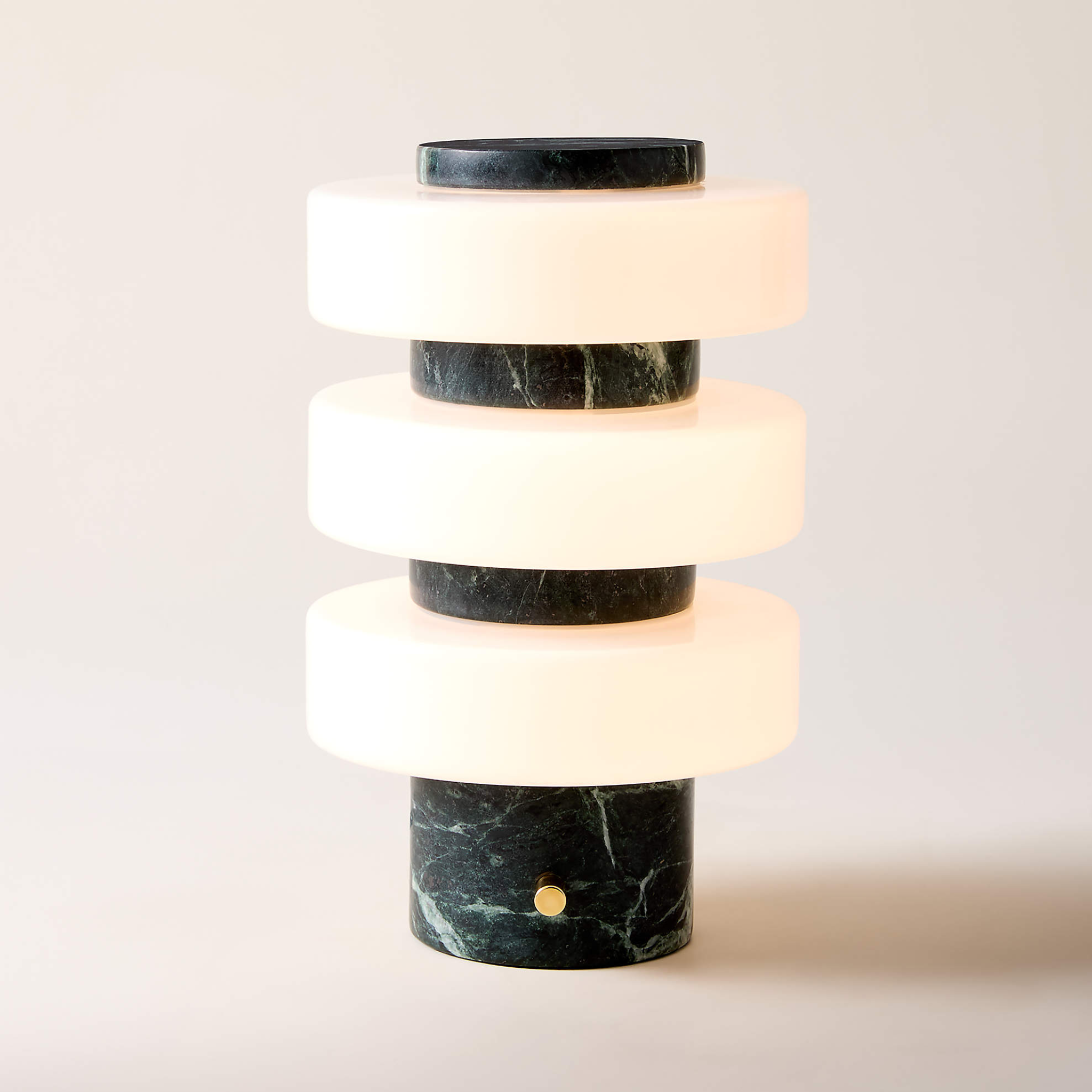 Stacked Green Marble Table Lamp for Modern Interiors, Lamps, Steina Nordic