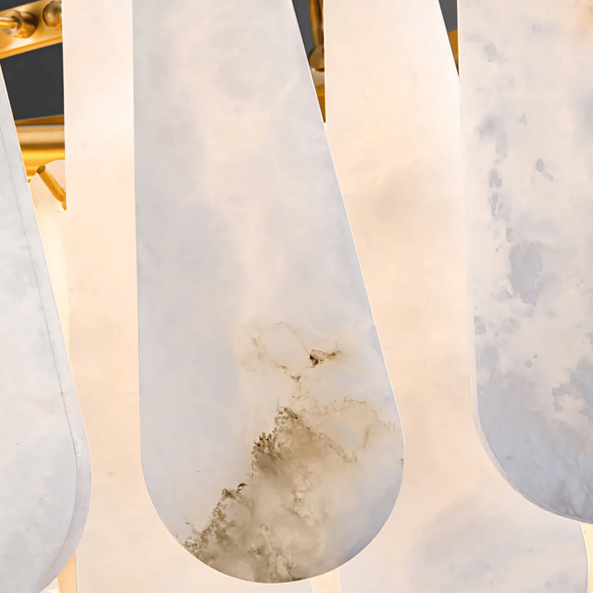 Marble Tiered Cascade Chandelier for High Ceilings, Ceiling Light Fixtures, Steinfall Alabaster