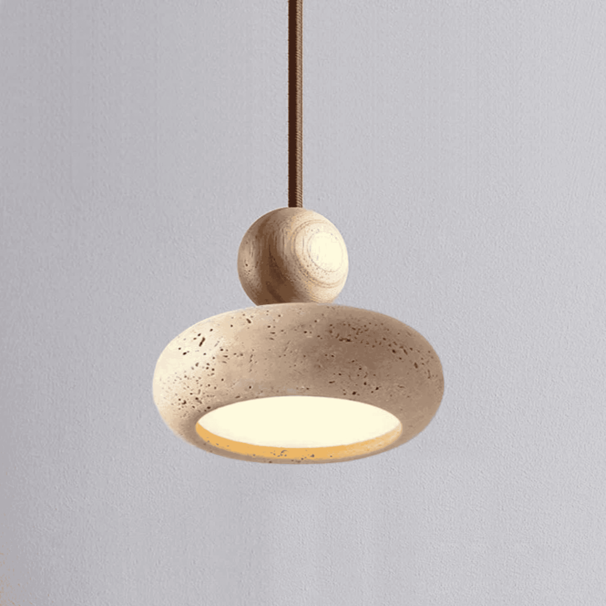 Natural Agate Stone Pendant Light with LED Glow, Ceiling Fixtures, Steinja