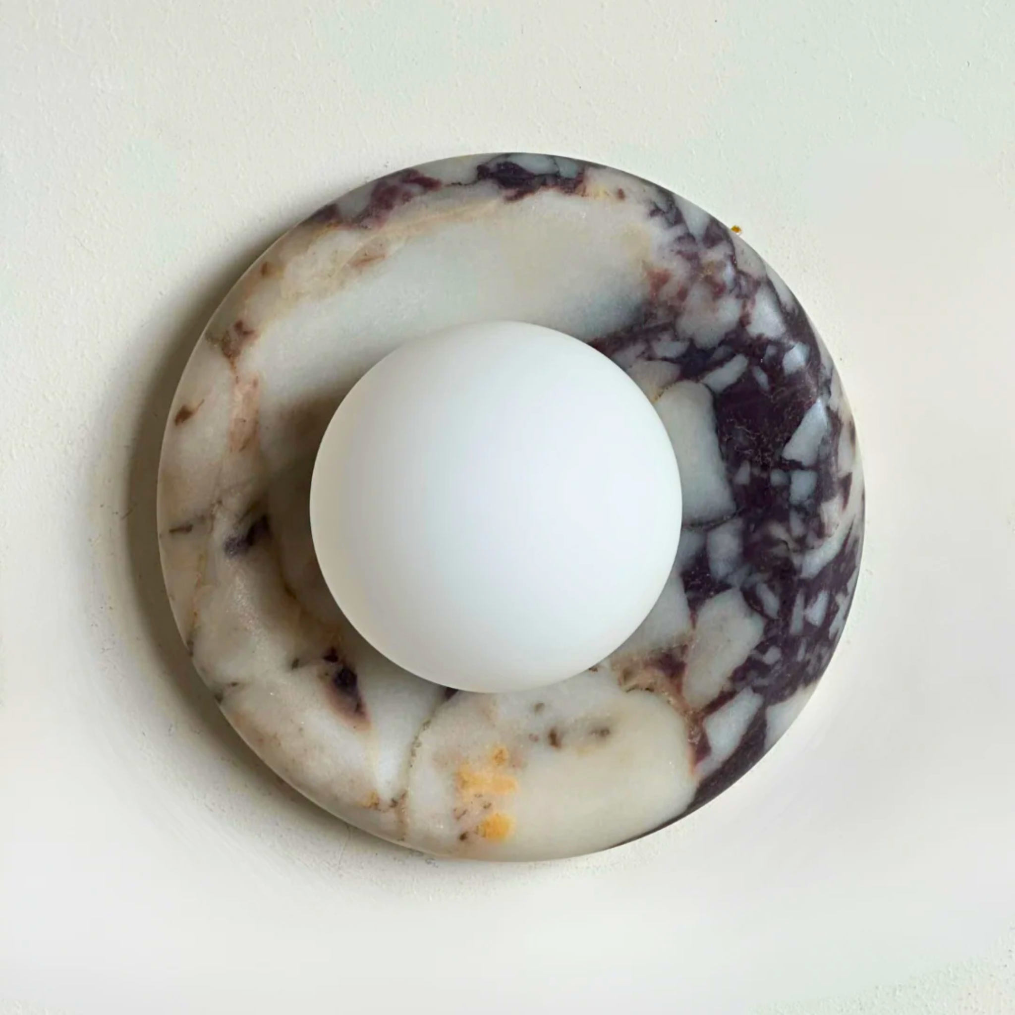 Natural Marble Wall Sconce Ambient Stone Lighting, Warm Light, Fixtures, Steinlys Genuine Nordic