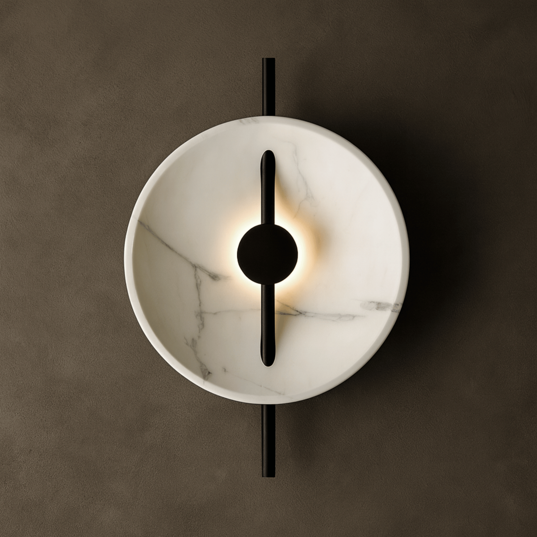Sculptural Marble Effect LED Wall Light by Skonne, Fixtures, Steinlys