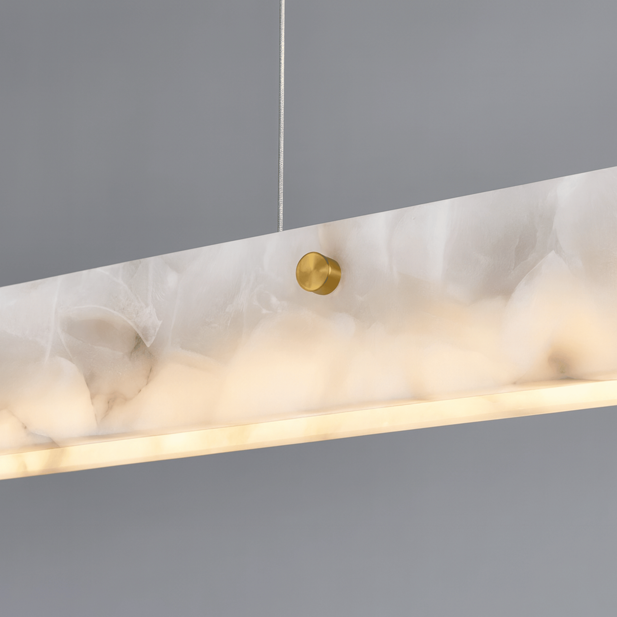 Steinna Marble Linear Chandelier 3 Sizes Available, Ceiling Light Fixtures, Pendant for Dining Room