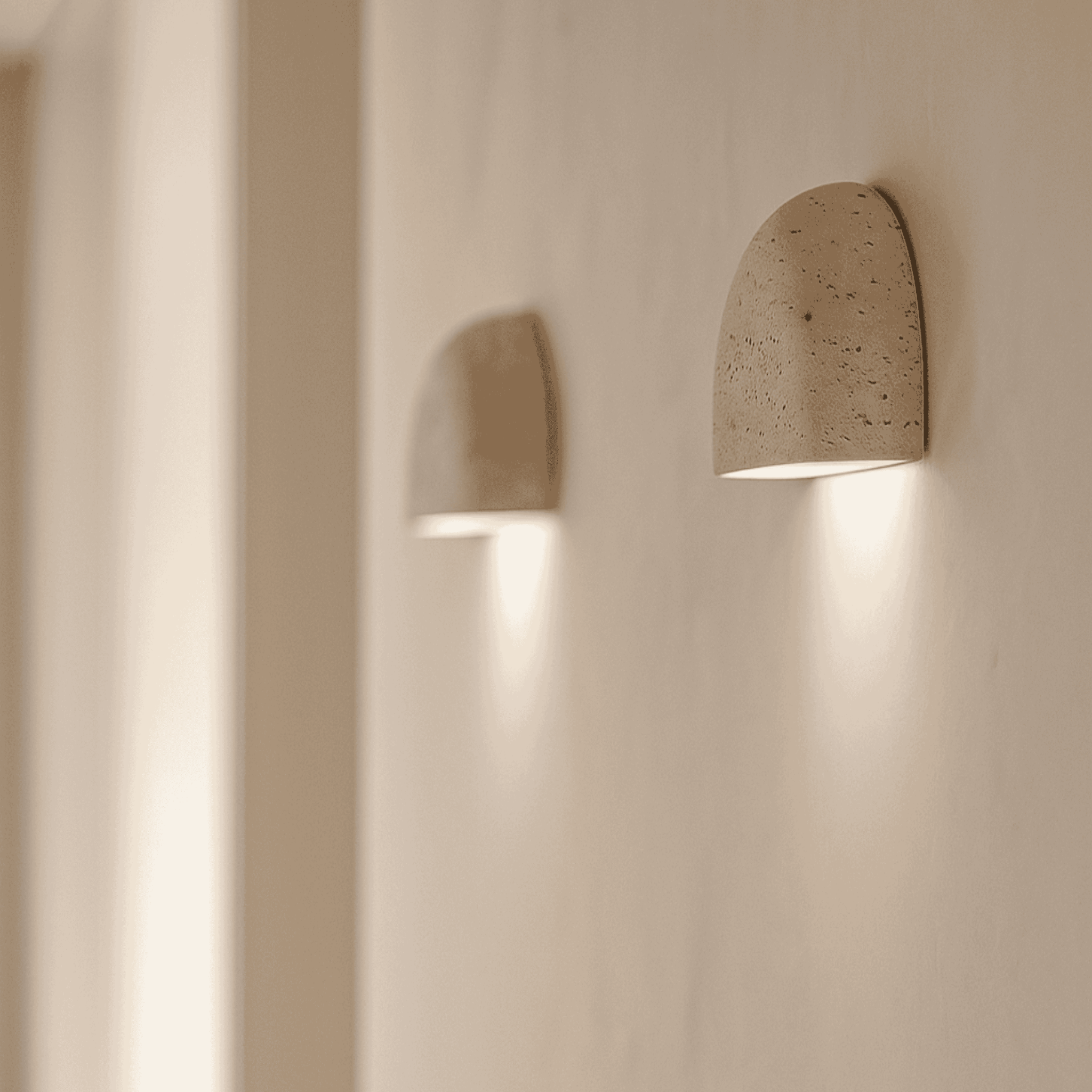 Steinvar Natural Travertine Sconce — Nordic Light, Wall Fixtures, Stone
