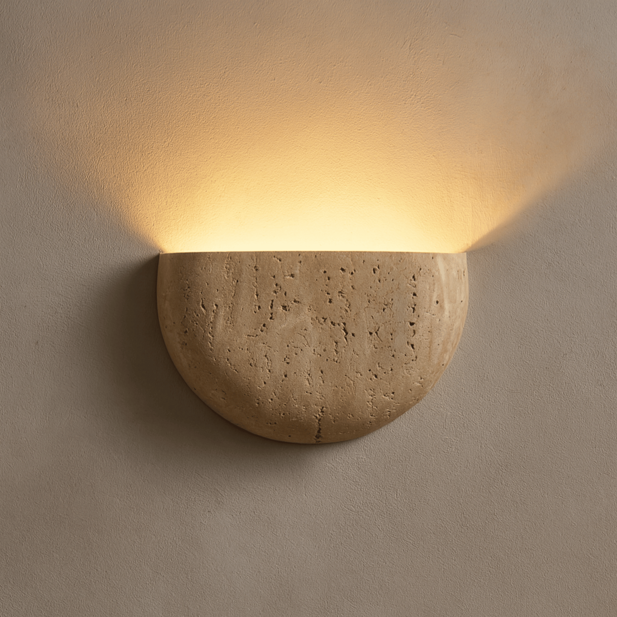 Steinvar Natural Travertine Sconce — Nordic Light, Wall Fixtures, Stone