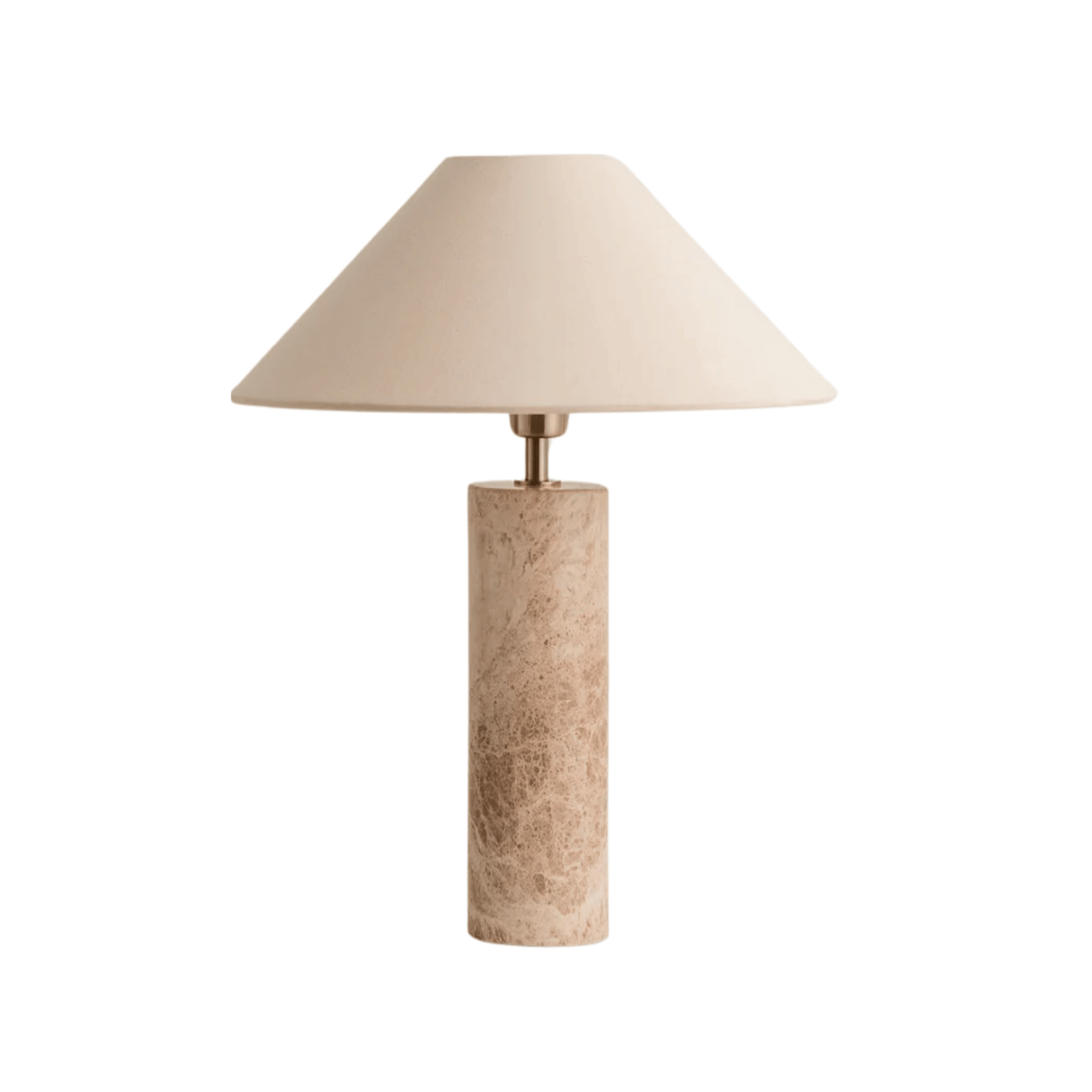 Natural Marble Table Lamp with Linen Shade | Skonne, Lamps, Steiva Nordic Style