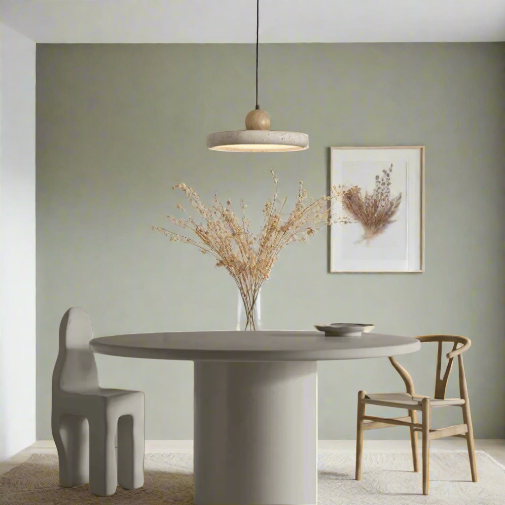 Natural Travertine Wood Pendant Light Wabi-Sabi, Ceiling Fixtures, Steiva Stone