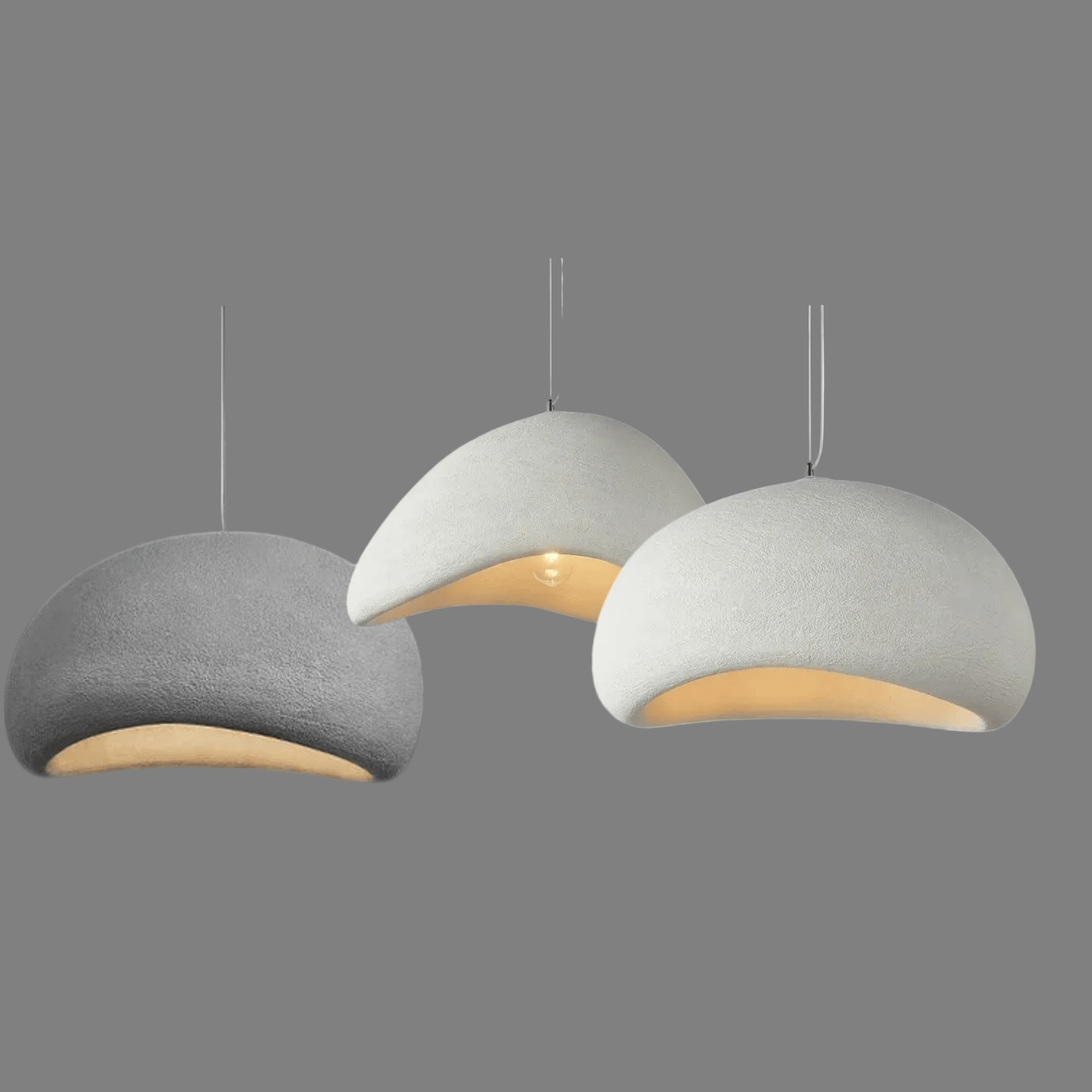 Stena Sculptural Pendant Chandelier for Dining Room, Ceiling Light Fixtures, Textured Stone