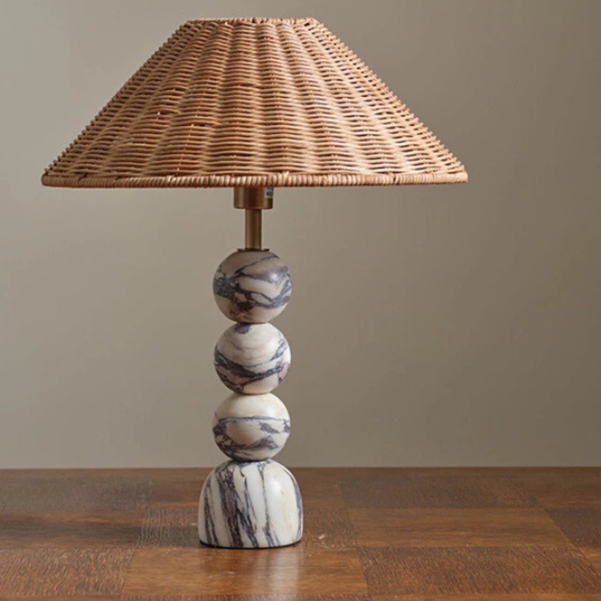 Stenglo Marble Rattan Table Lamp Warm Ambient Light, Lamps, Nordic Shade
