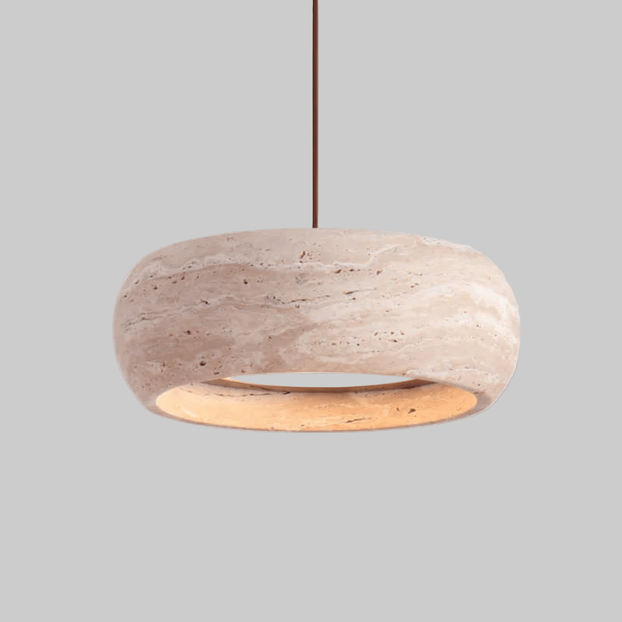 Genuine Travertine Stone Dimmable LED Pendant Light, Ceiling Fixtures, Stenglo