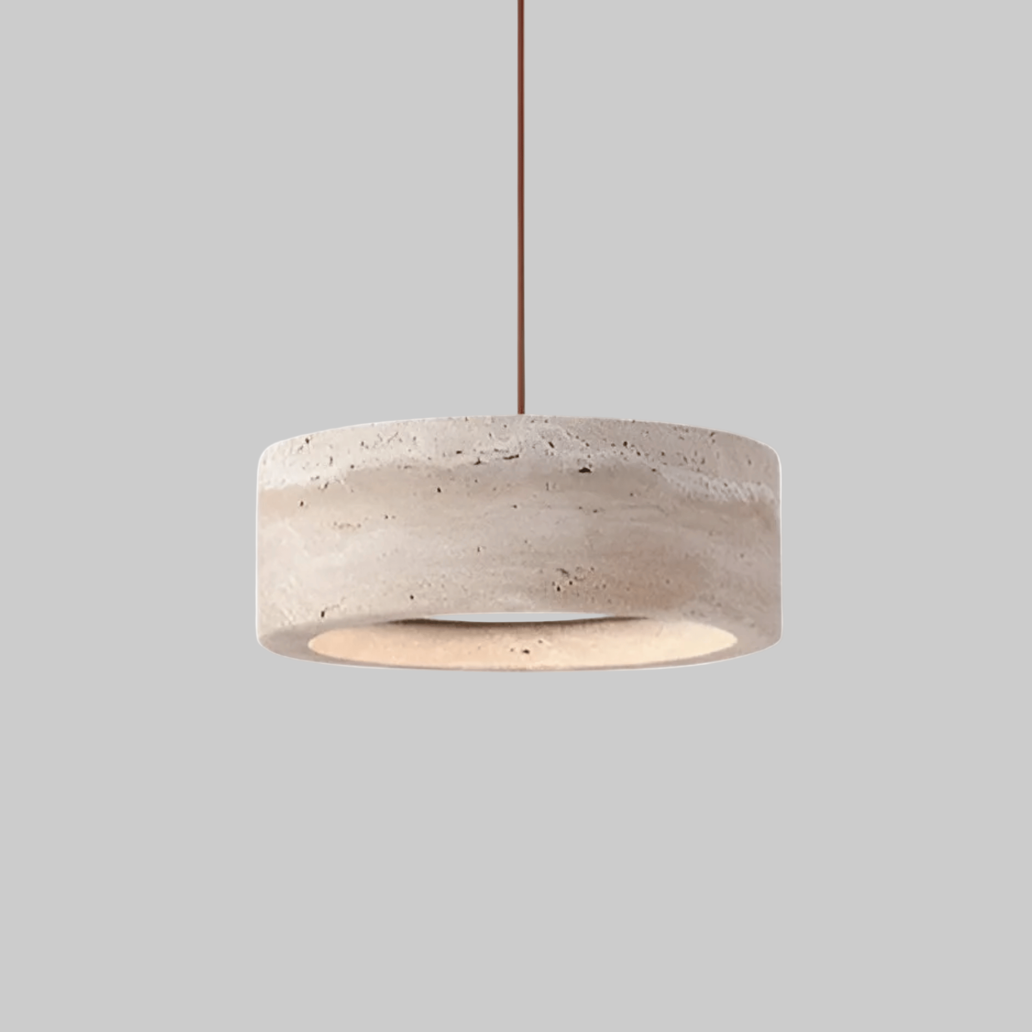 Genuine Travertine Stone Dimmable LED Pendant Light, Ceiling Fixtures, Stenglo