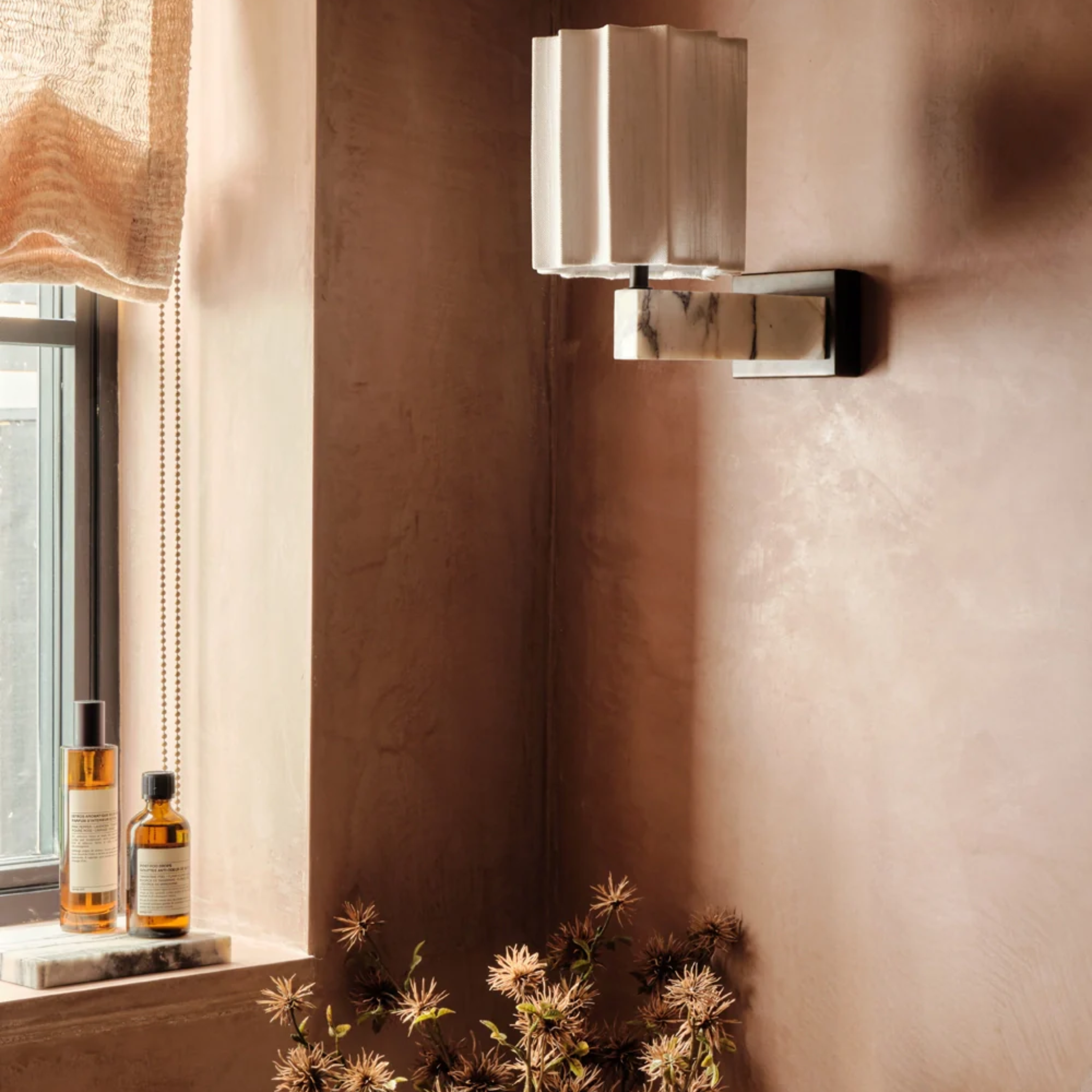 Handcrafted Natural Marble Wall Lamp Warm LED Glow, Light Fixtures, Stenglod Nordic Design