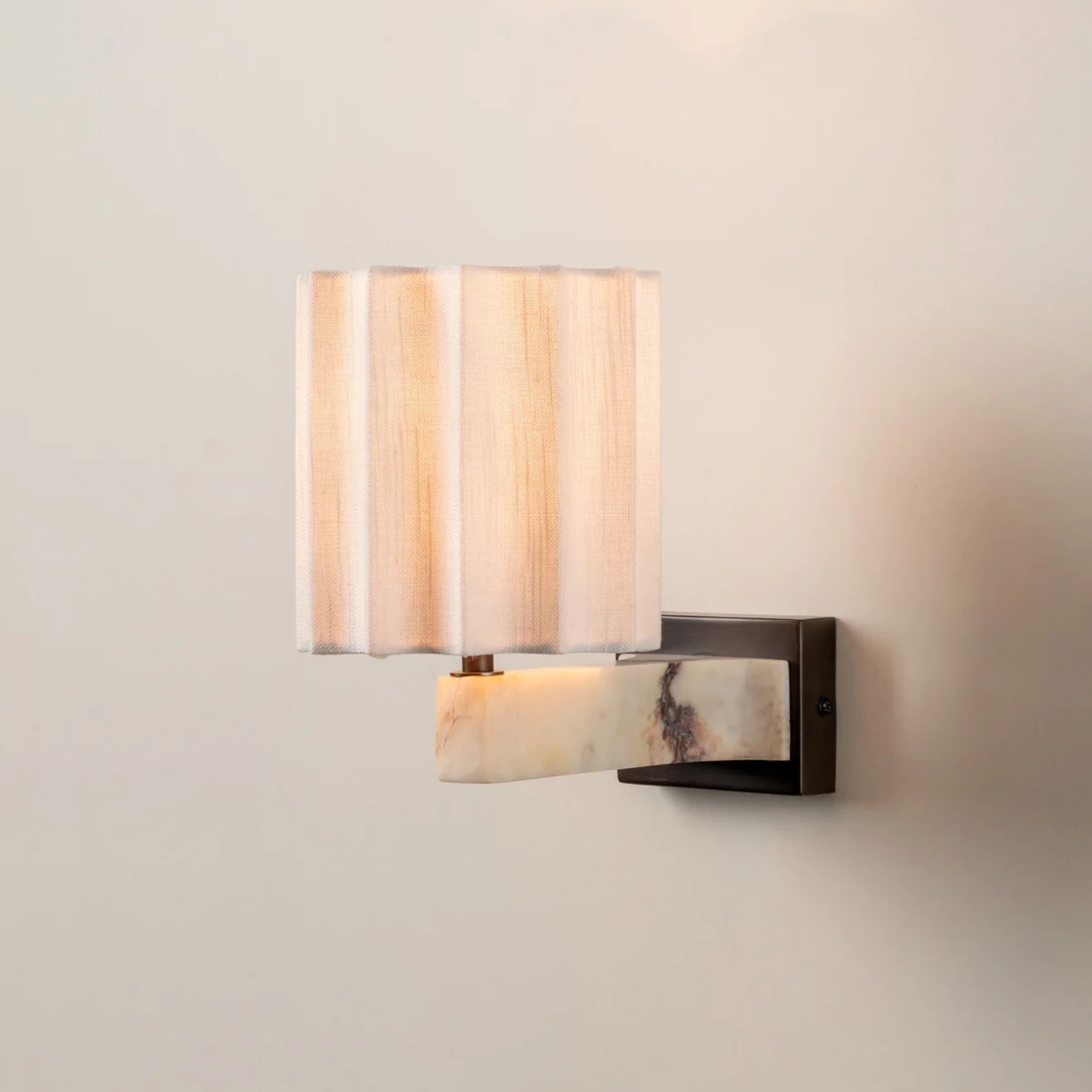 Handcrafted Natural Marble Wall Lamp Warm LED Glow, Light Fixtures, Stenglod Nordic Design