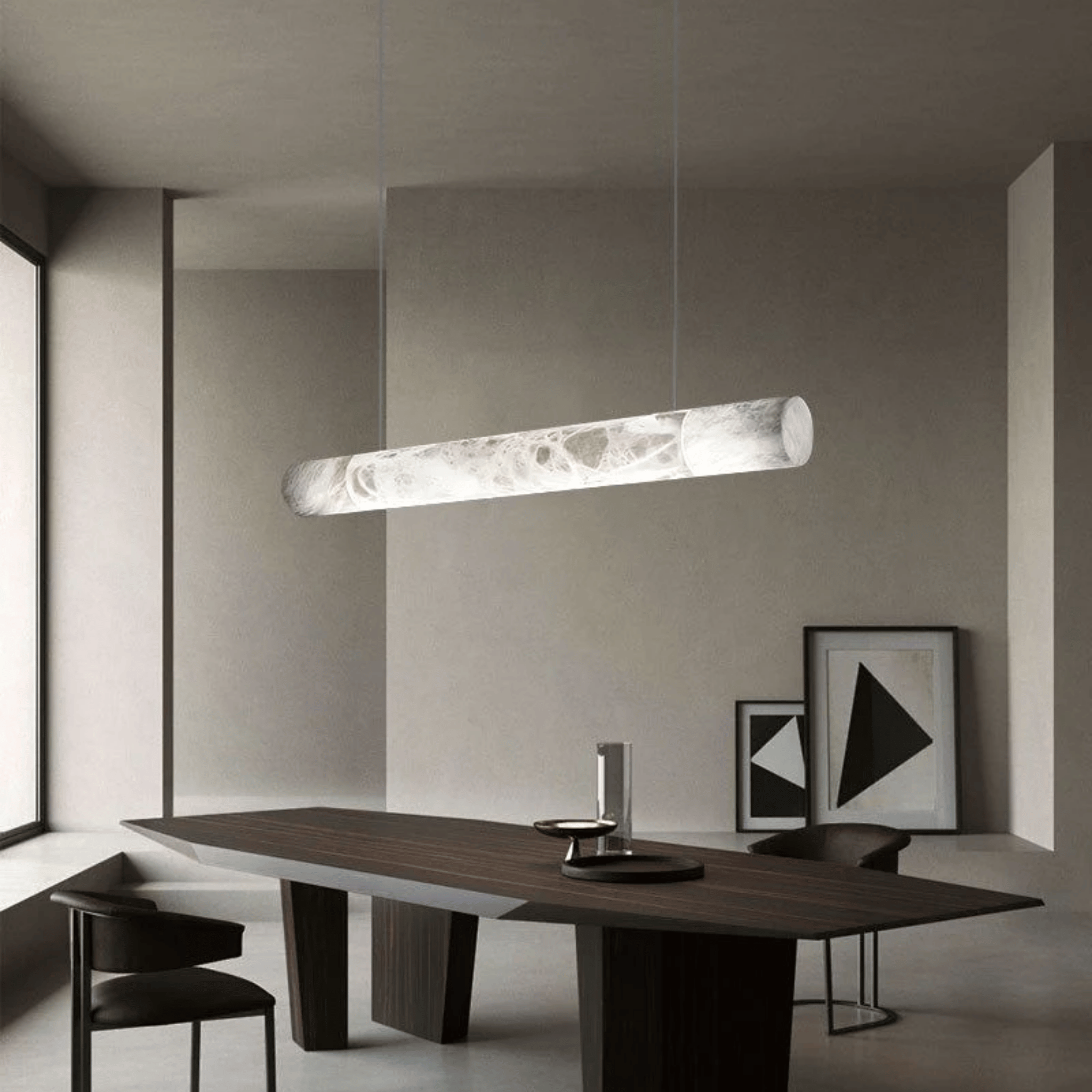 Modern Marble Beam Pendant Light for Dining Rooms, X-Large / Warm light, Ceiling Fixtures, Stenlys Sculptural