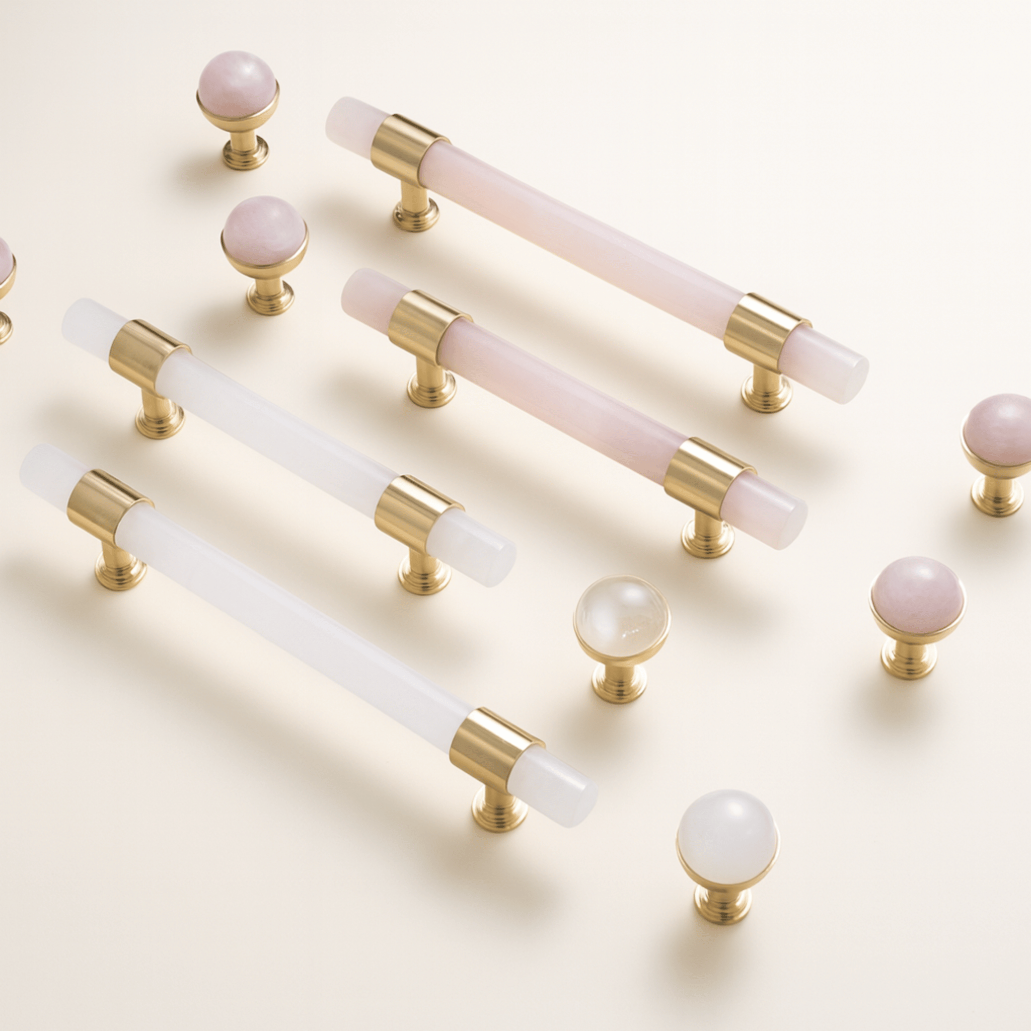 Marble Brass Cabinet Pulls — Natural Stone Hardware, Knobs & Handles, Stenvei