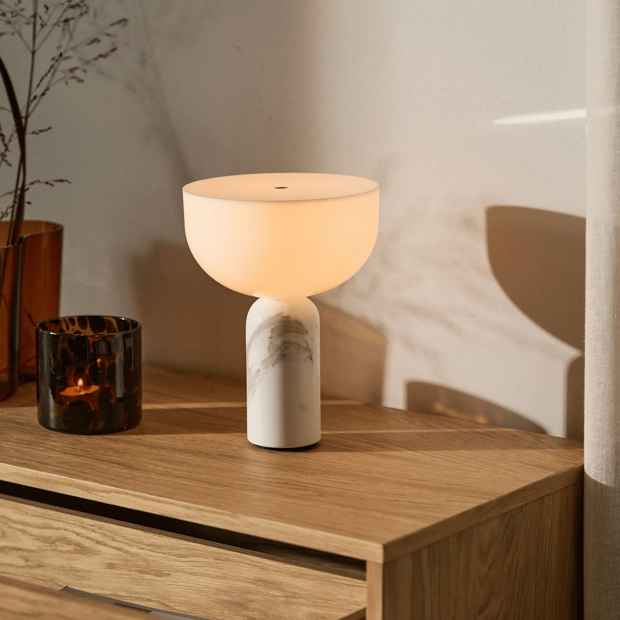 Stenvei Nordic Marble Table Lamp with USB Port, Lamps, Touch Charging