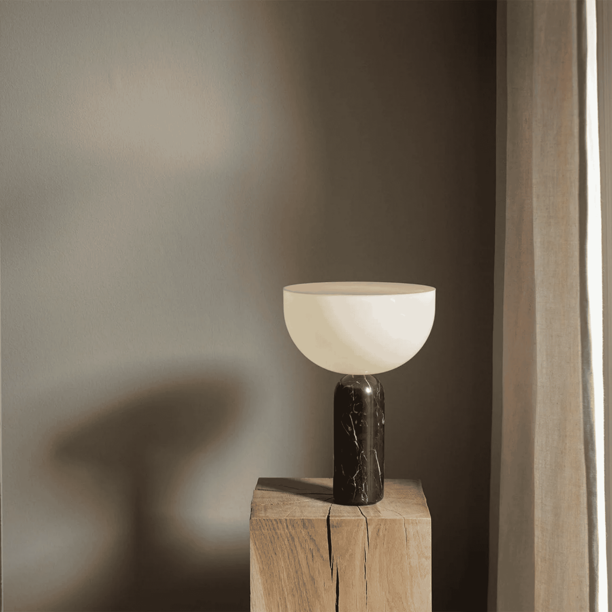 Stenvei Nordic Marble Table Lamp with USB Port, Gray, Lamps, Touch Charging