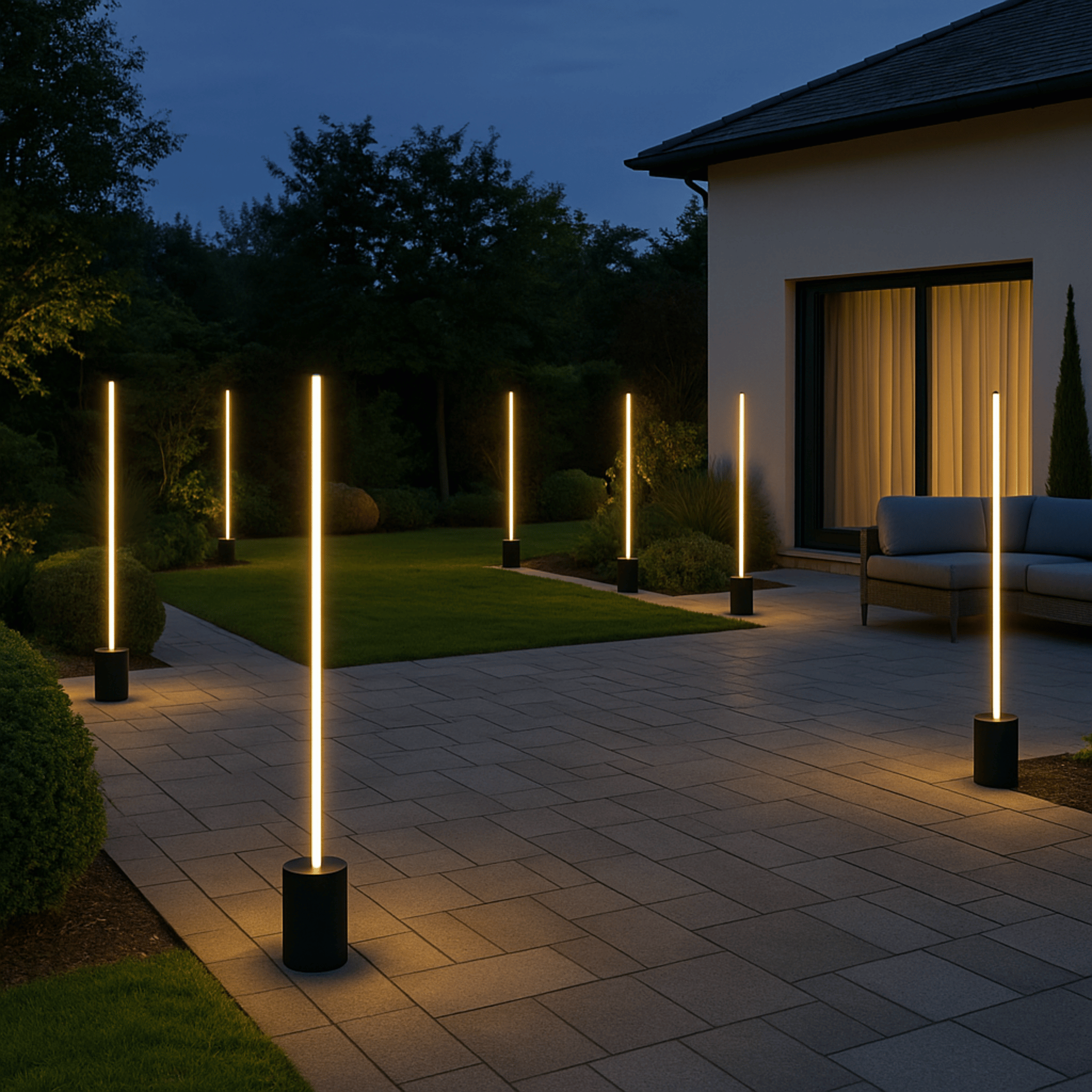 LED Outdoor Path Post Light – IP65 Waterproof Lamp, Landscape Pathway Lighting, Stiglys Garden