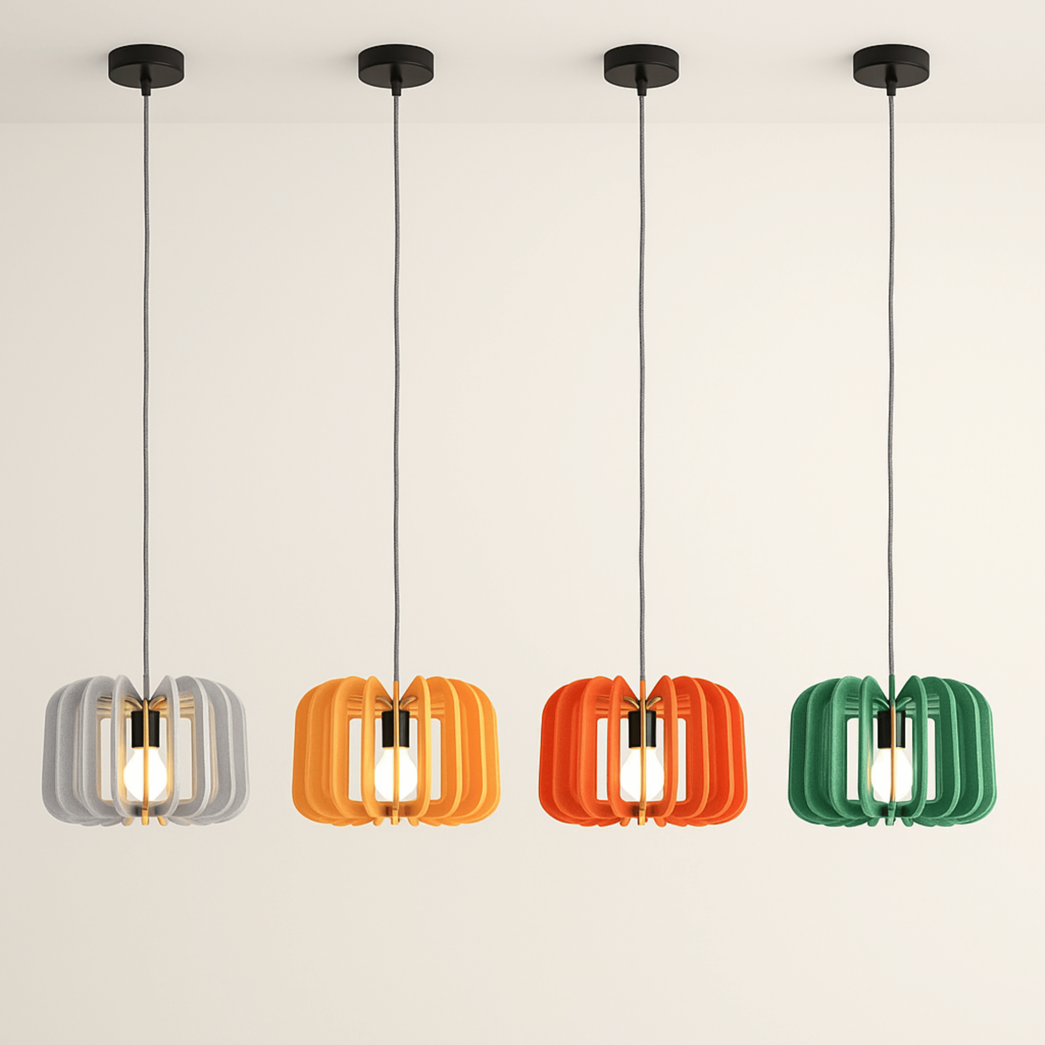 Stilla Acoustic Felt Pendant Light for Modern Spaces, Ceiling Fixtures, Chandelier