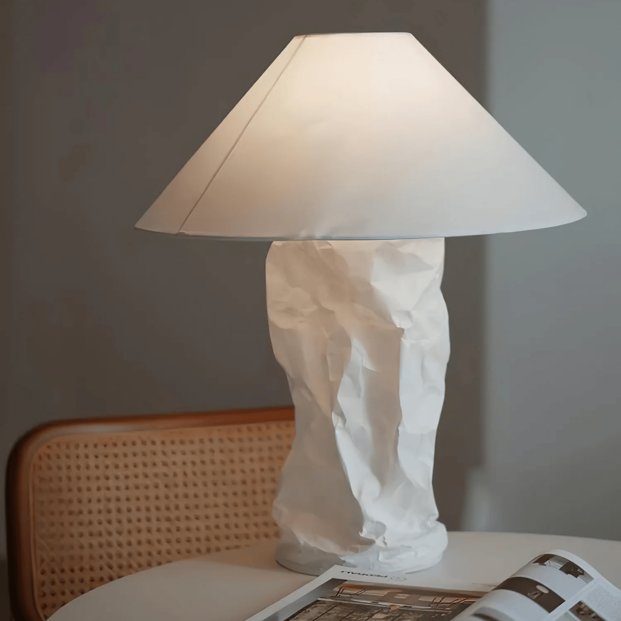 Stilla Nordic LED Paper Table Lamp Wabi-Sabi Style, Lamps