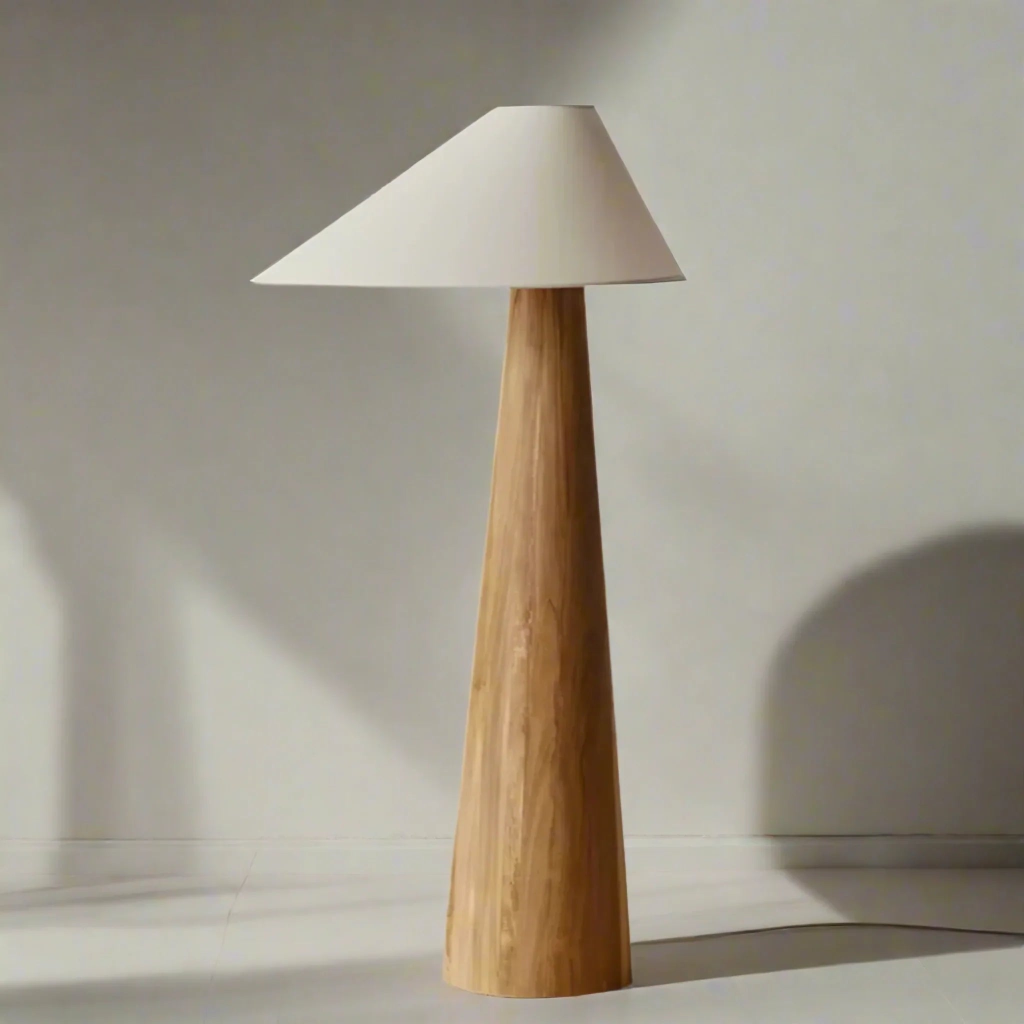 Solid Wood Wabi-Sabi Floor Lamp Zen Nordic Design, Lamps, Stille Japanese