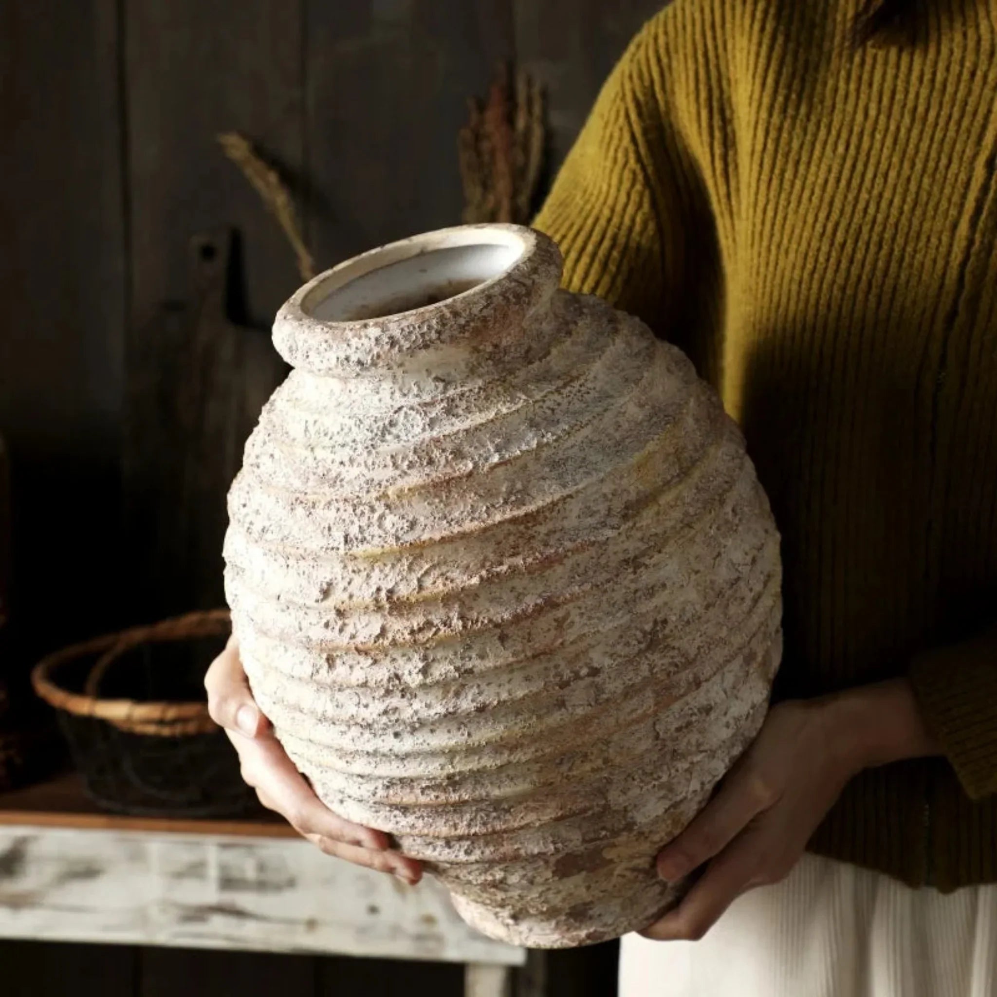 Stille Ceramic Vase — Rustic Handmade Earth Tones, Vases, Tone