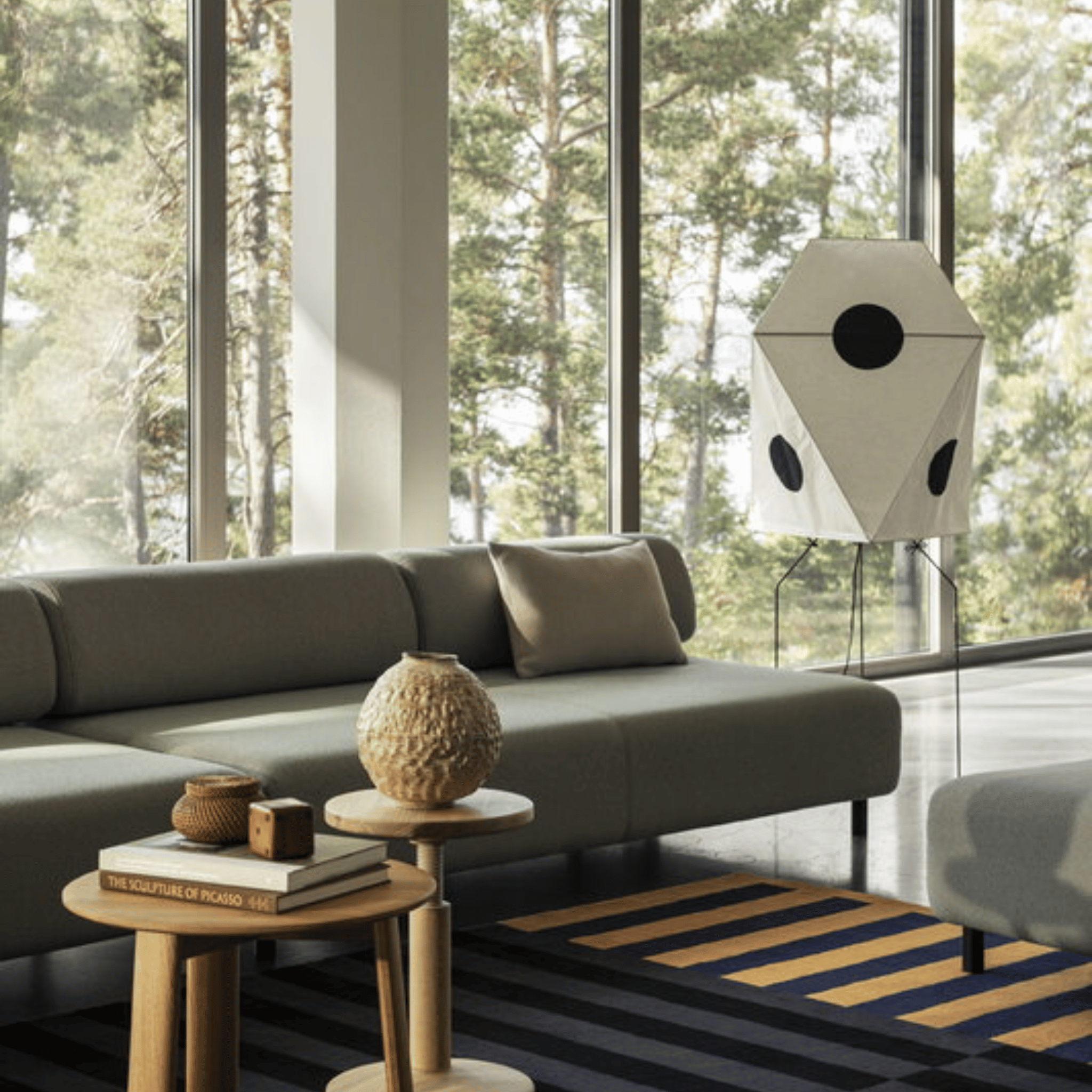 Stillvei Rice Paper Floor Lamp Wabi-Sabi Style, Lamps, 57in