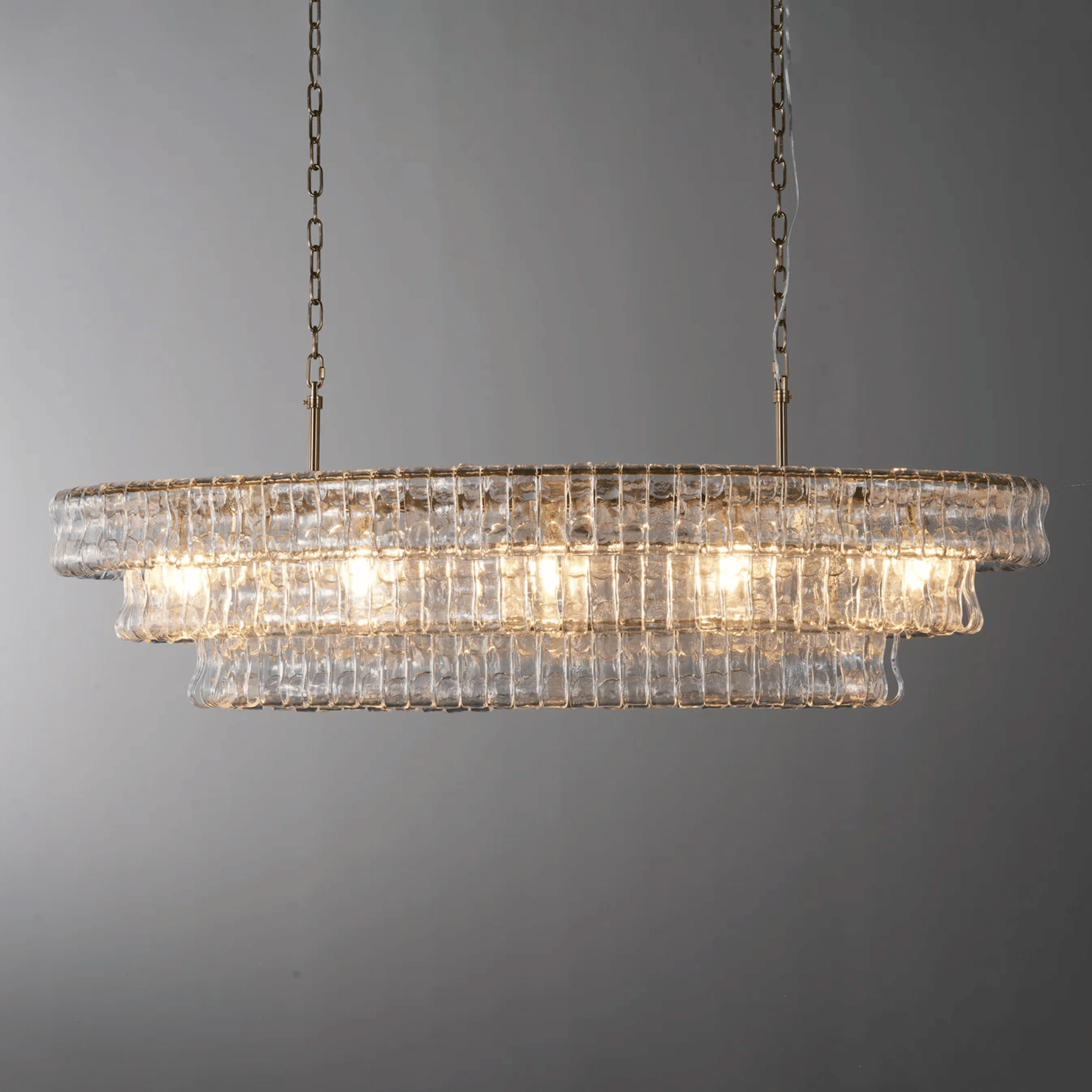 Stjerna Vintage Clear Glass Chandelier Dimmable LED, Chandeliers, French