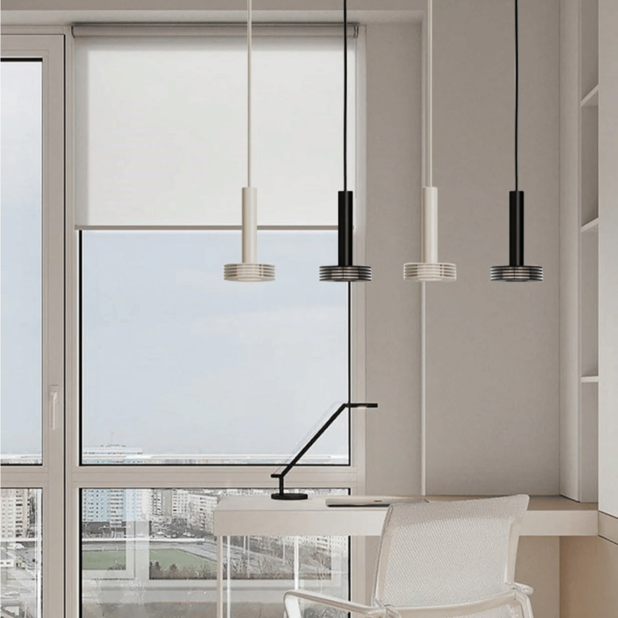 Strala Minimalist Aluminum Pendant Light - Nordic, Ceiling Fixtures, Modern