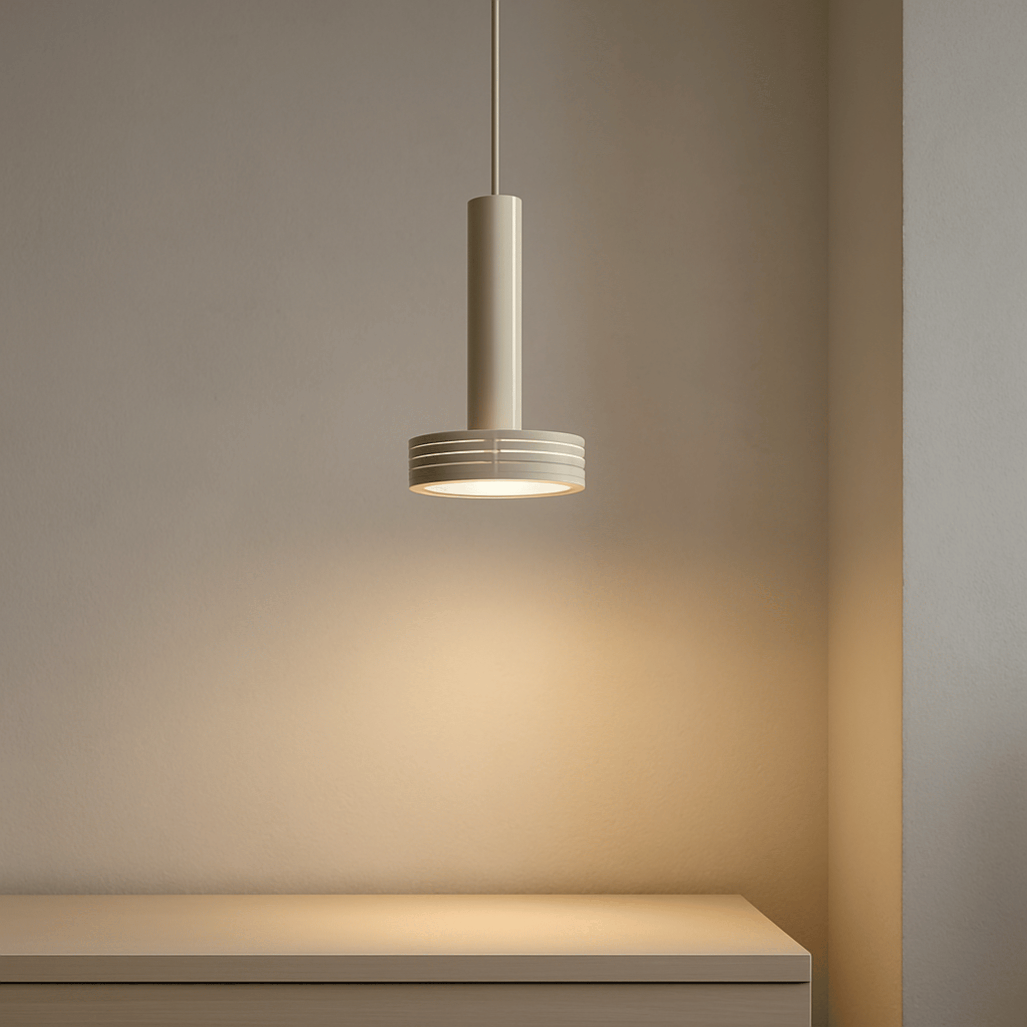 Strala Minimalist Aluminum Pendant Light - Nordic, White, Ceiling Fixtures, Modern