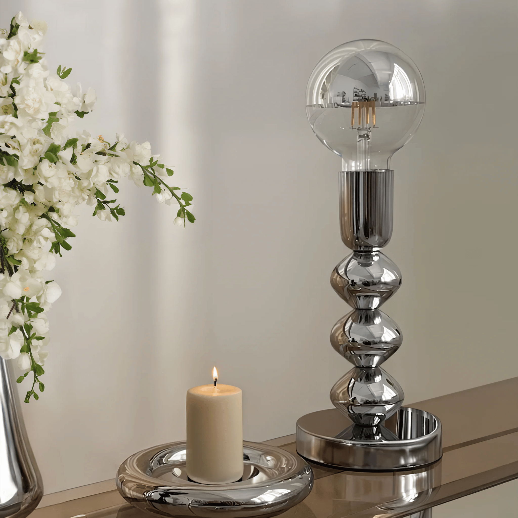 Bauhaus LED Table Lamp in Nordic Minimalist Style, Medium, Lamps, Stråla Desk