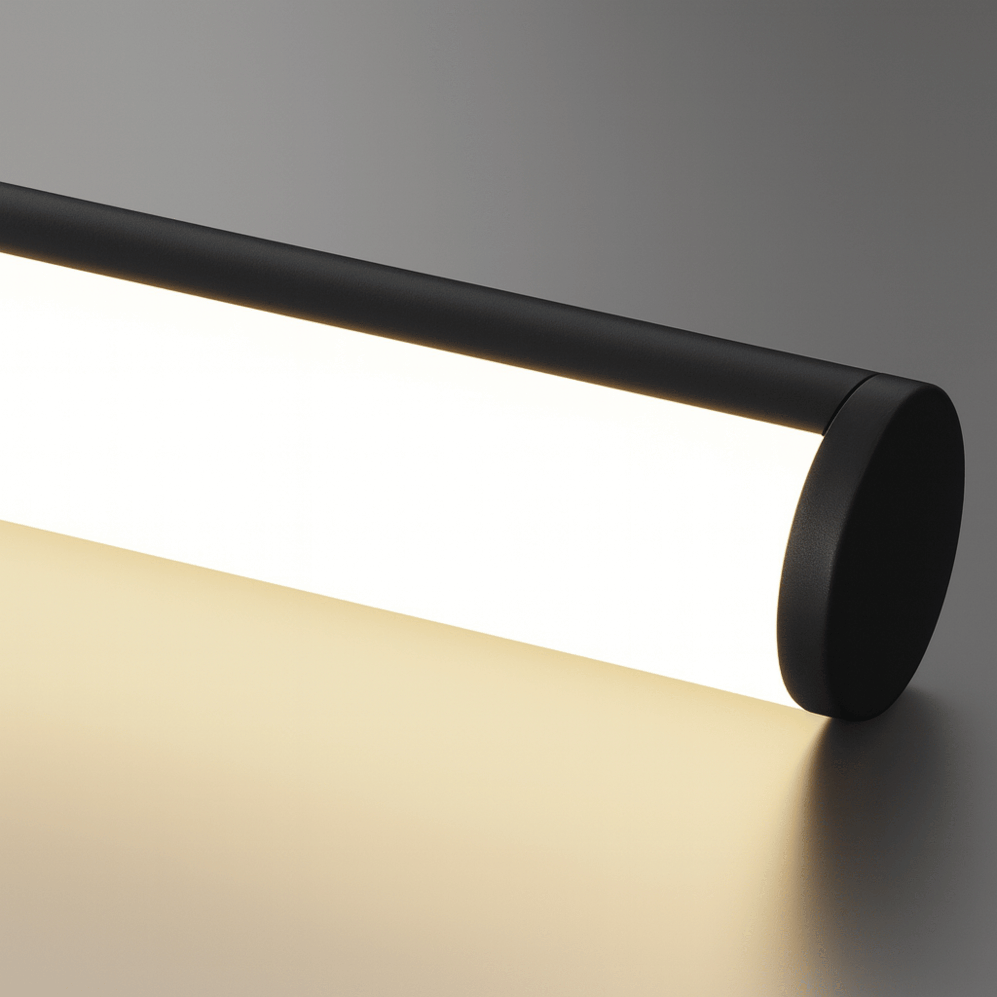 Strekk Black Linear LED Pendant Light Skonne, Ceiling Fixtures, Nordic Matte