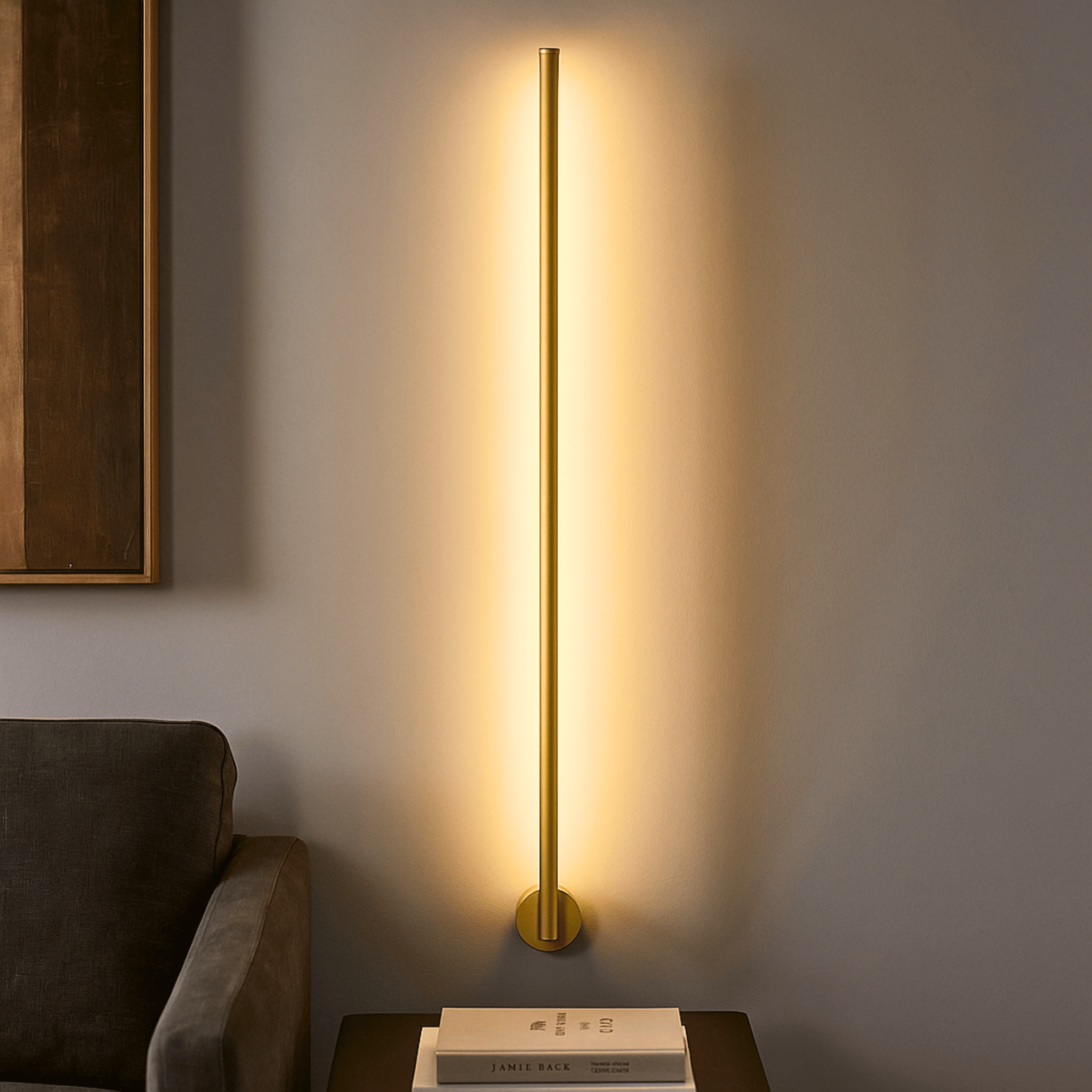 Strimla LED Wall Lamp Nordic Minimalist Gold Black, 15.7’’ / Neutral Lighting, Light Fixtures, Linear