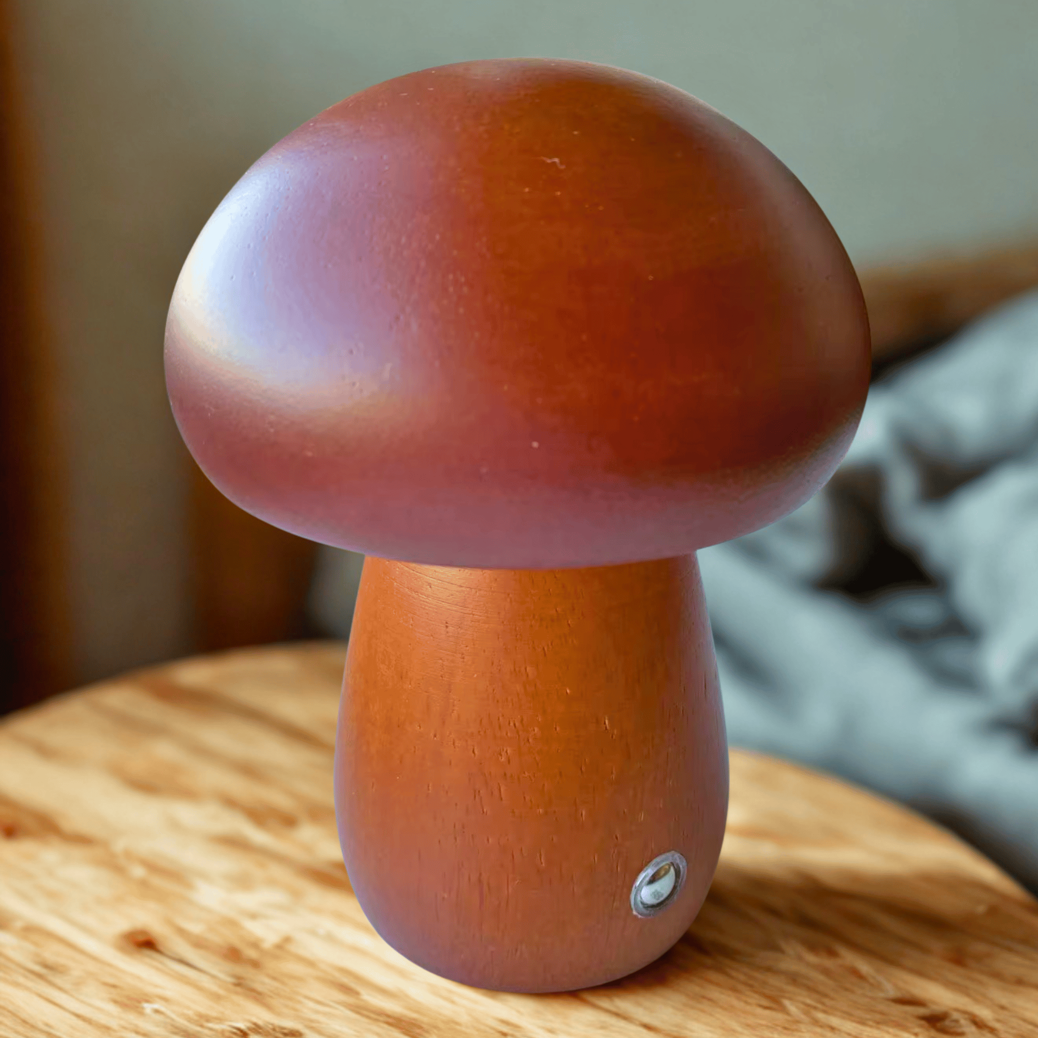 Svampa Mushroom Night Light Wood Touch Sensor Lamp, Table Lamps, Bedside