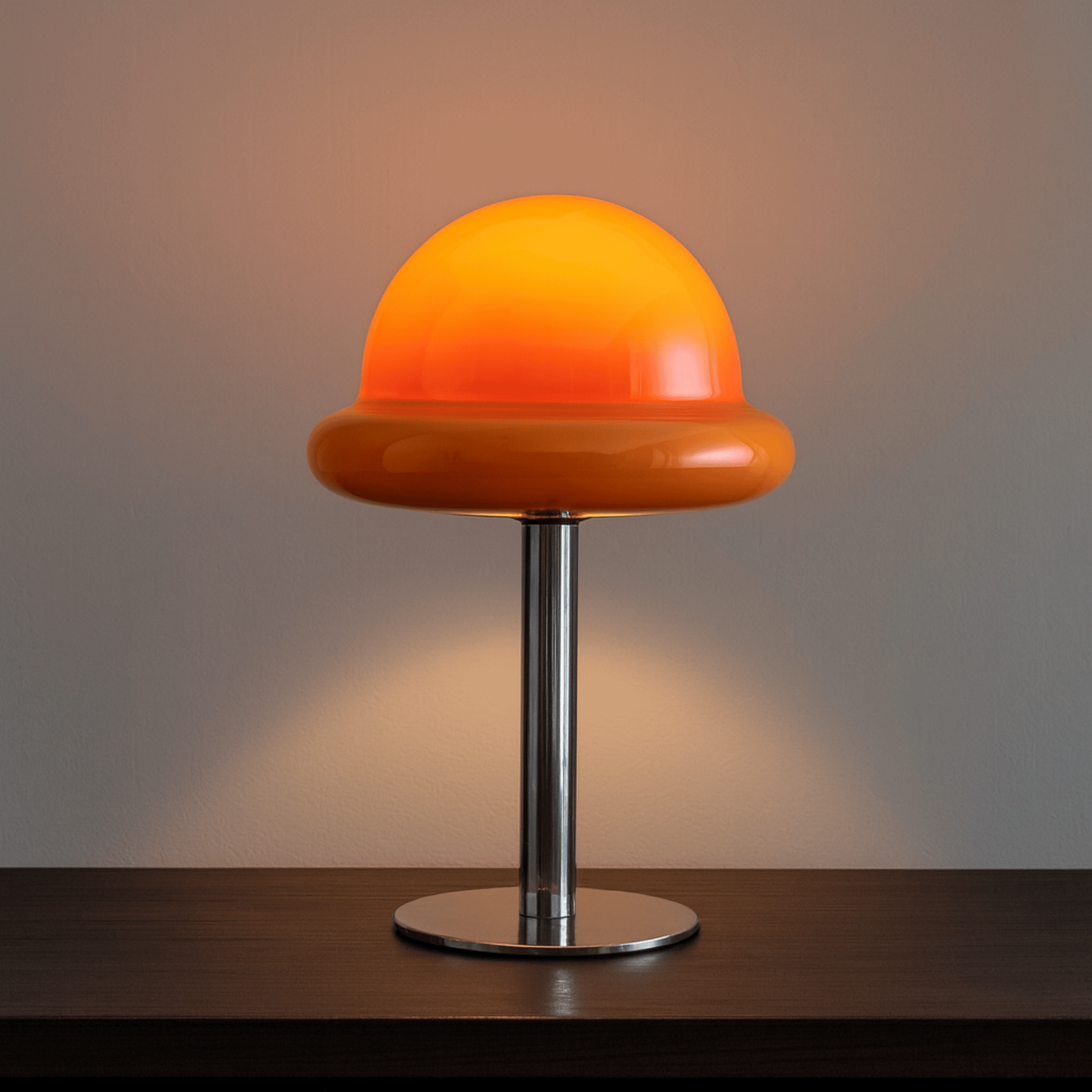 Svampa Dimmable Retro Glass Mushroom Table Lamp USB, Orange, Lamps, LED
