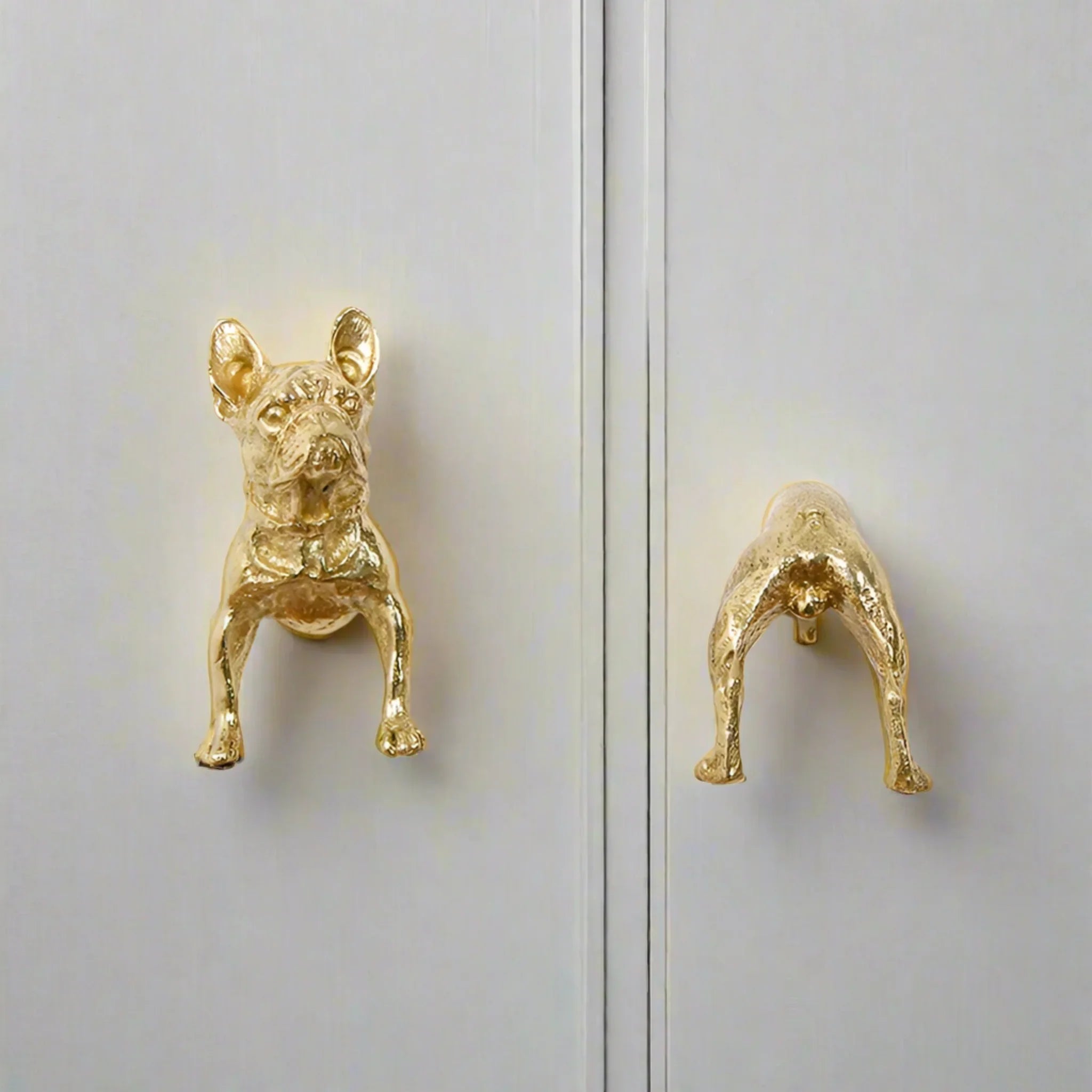 Polished Brass Dog Drawer Pull Handle for Furniture, Cabinet Knobs & Handles, Tassa