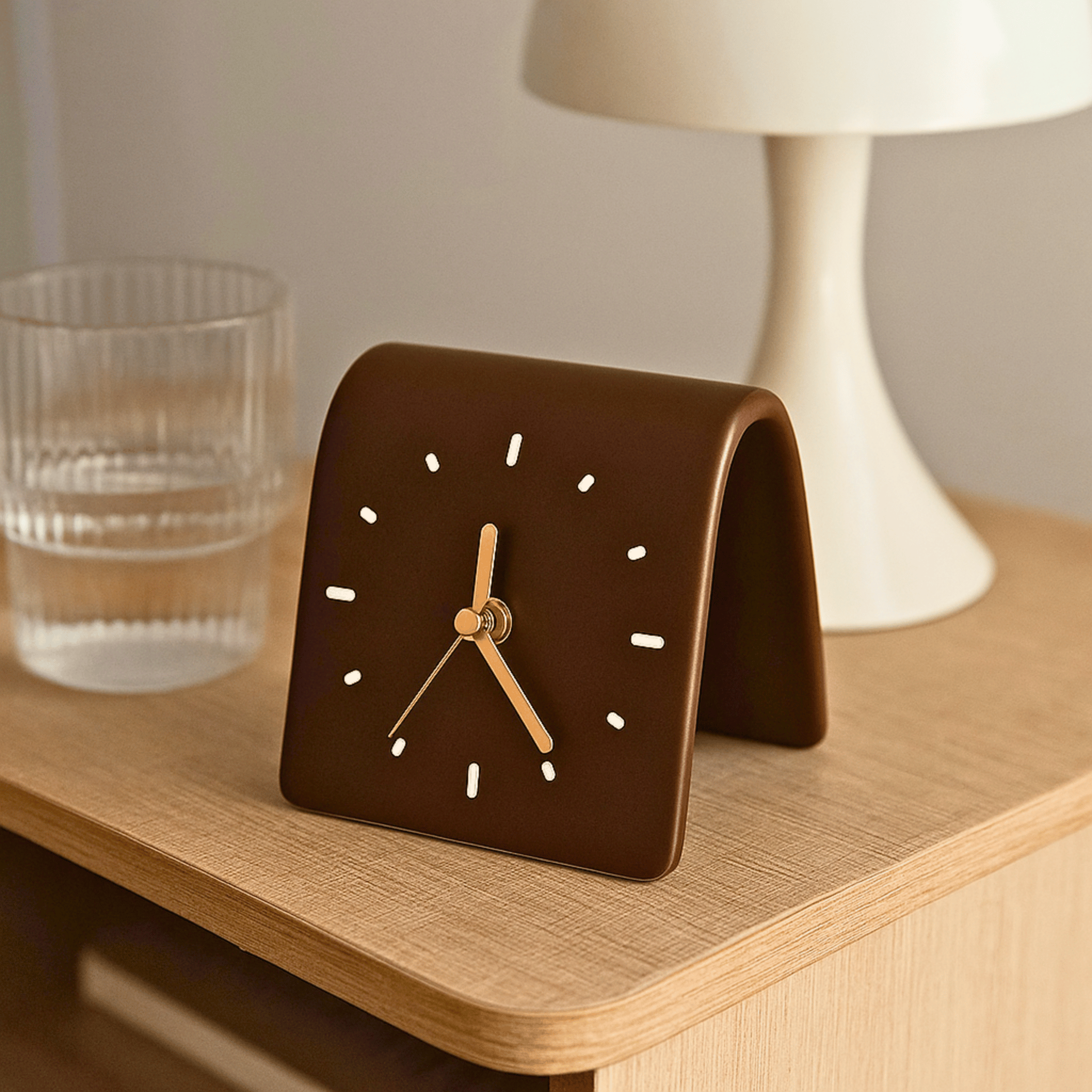 Silent Ceramic Desk Clock — Nordic Minimalist Style, Wall Clocks, Tilje for Modern Homes