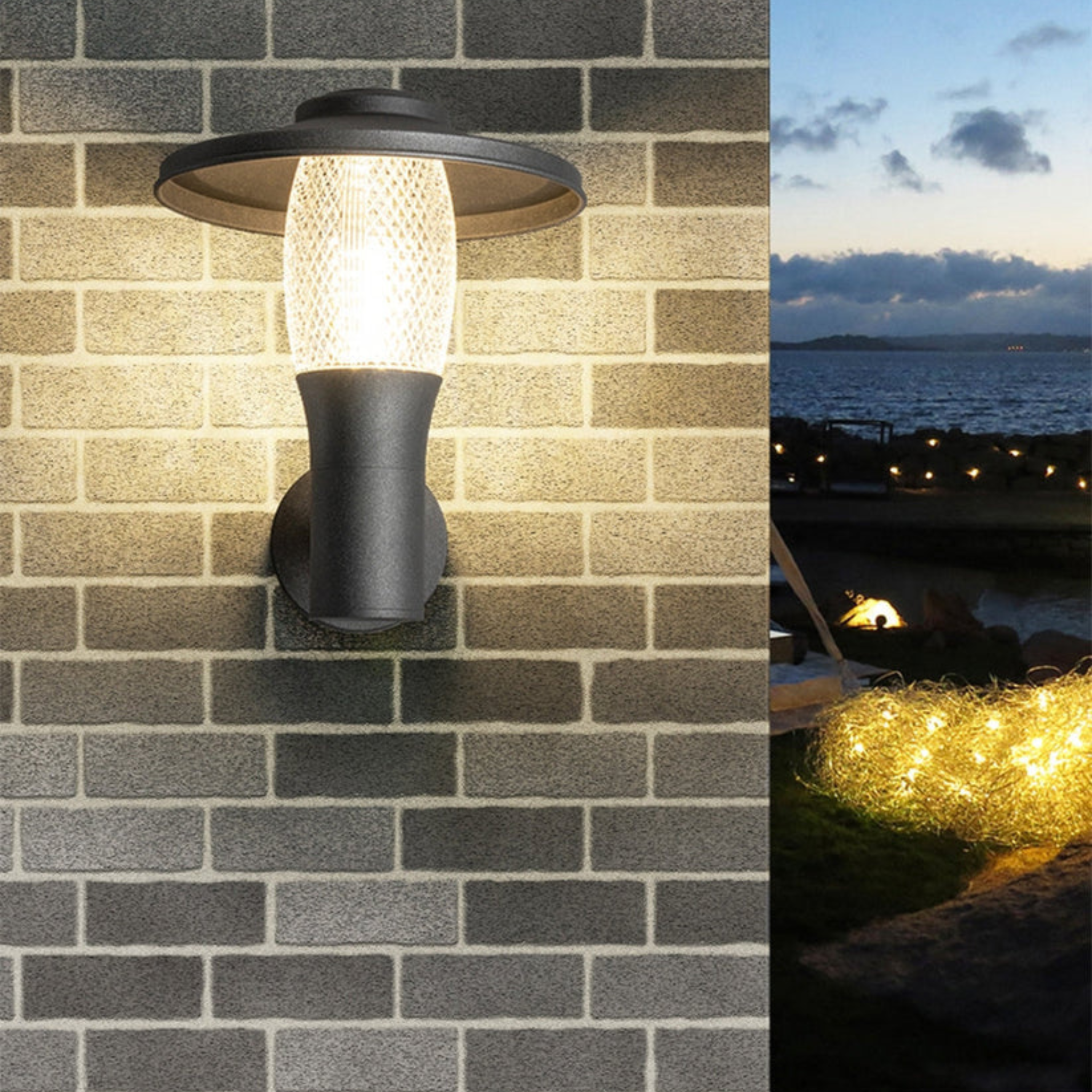 Modern Outdoor Waterproof LED Wall Light by Skonne, Cold White, Landscape Pathway Lighting, Uteld