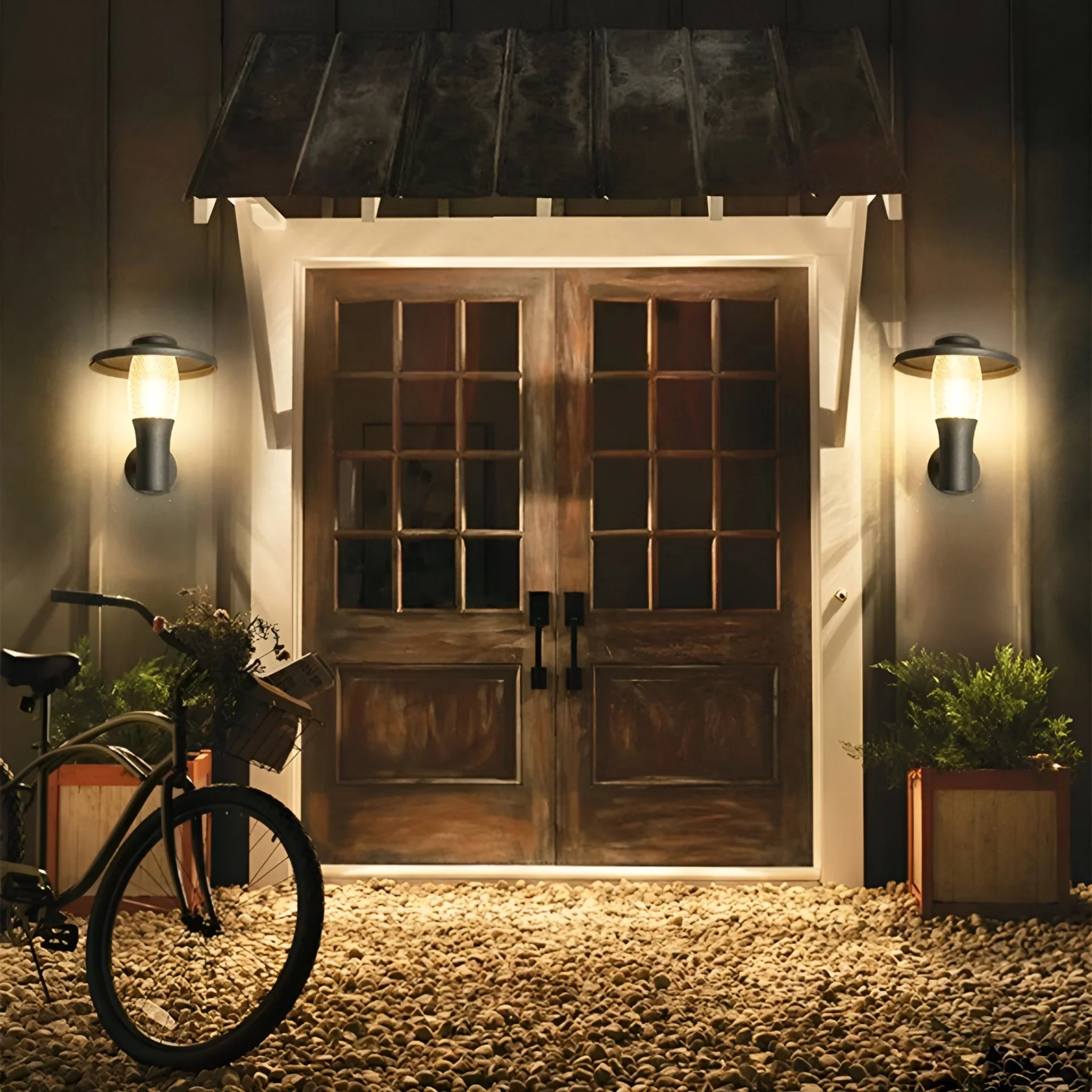 Modern Outdoor Waterproof LED Wall Light by Skonne, Warm White, Landscape Pathway Lighting, Uteld