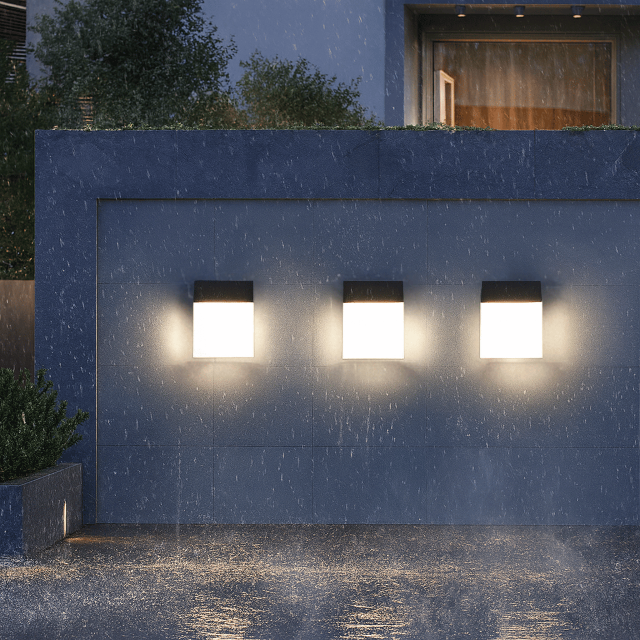 Vaktre LED Outdoor Wall Light with Motion Sensor, No / Cold white, Landscape Pathway Lighting, Waterproof Square